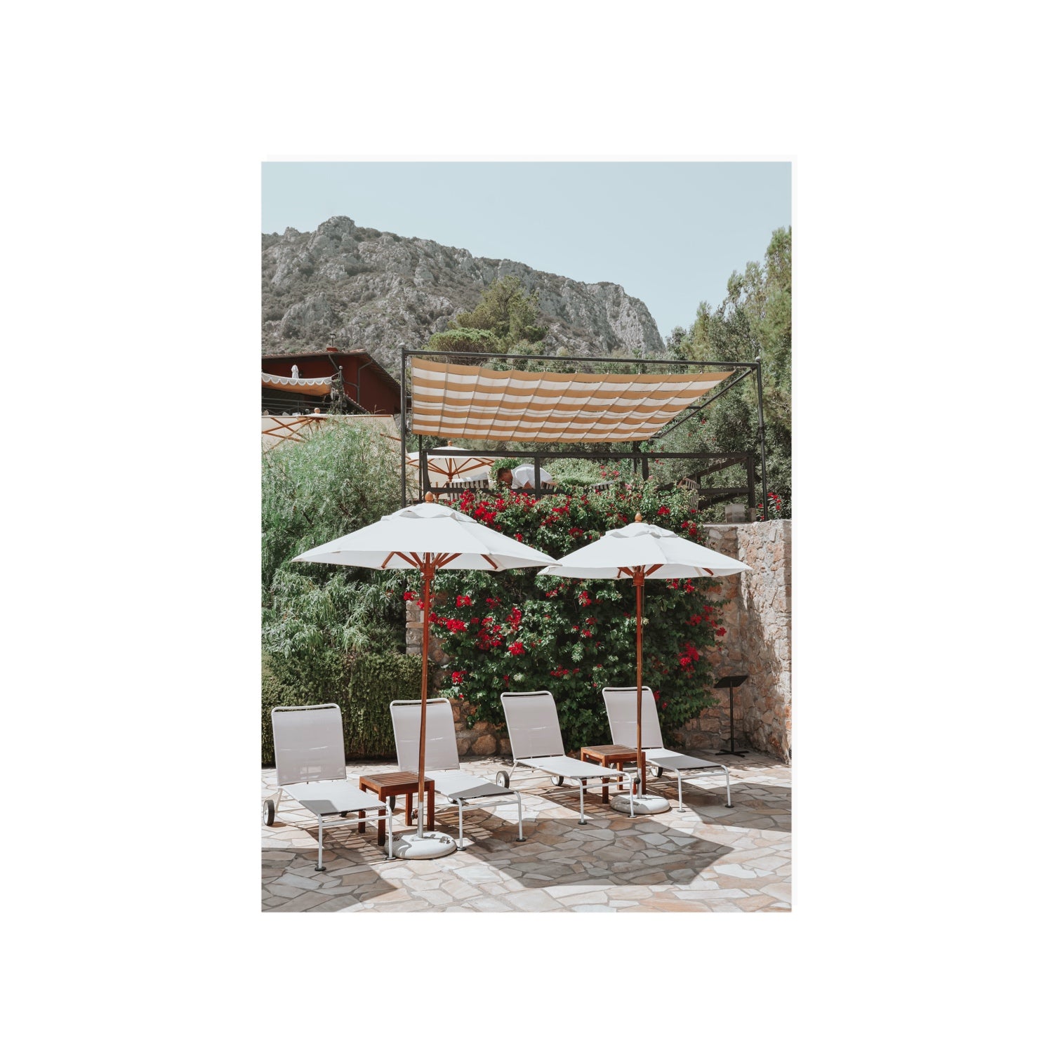 Shades of Leisure Tuscany coastal Italian wall art A1, 84.1 x 59.4 cm unframed fine art canvas