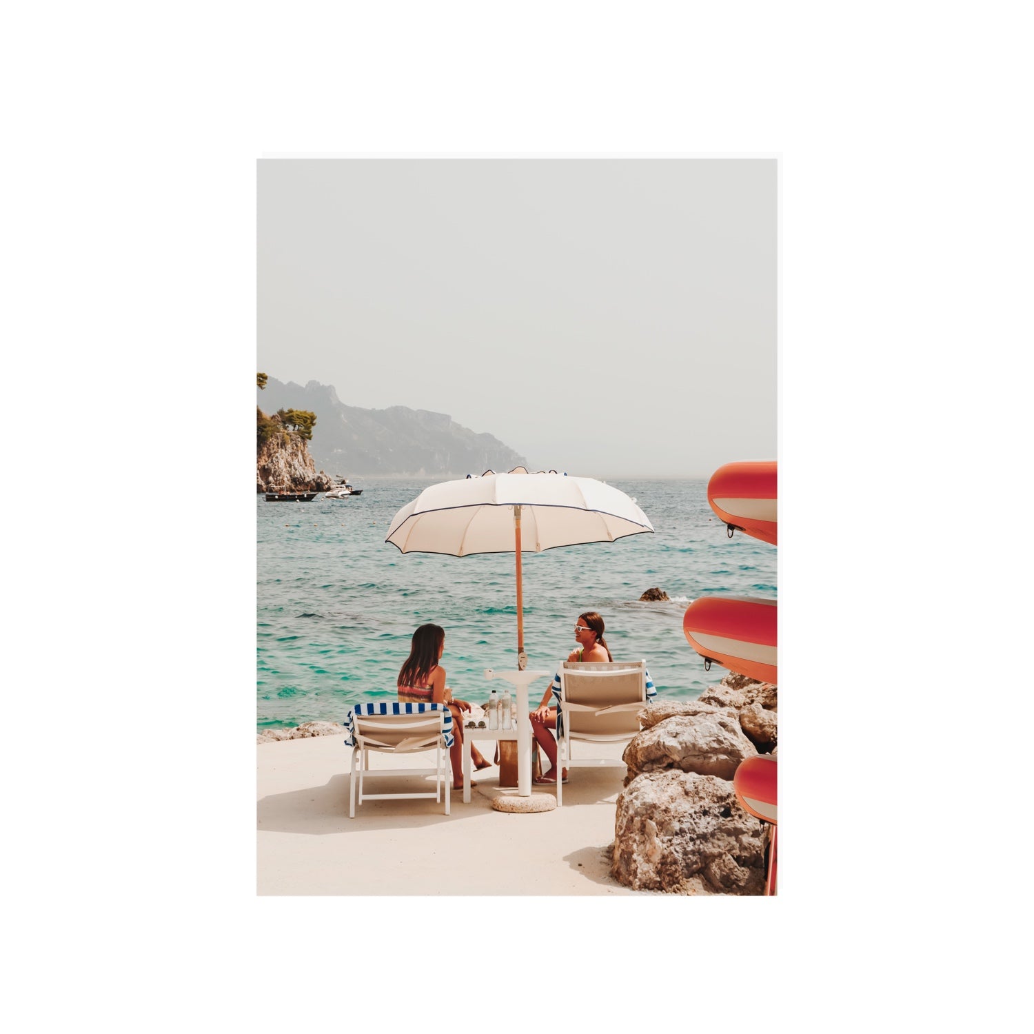 Salty Banter Amalfi Mediterranean wall art A1, 84.1 x 59.4 cm unframed fine art canvas