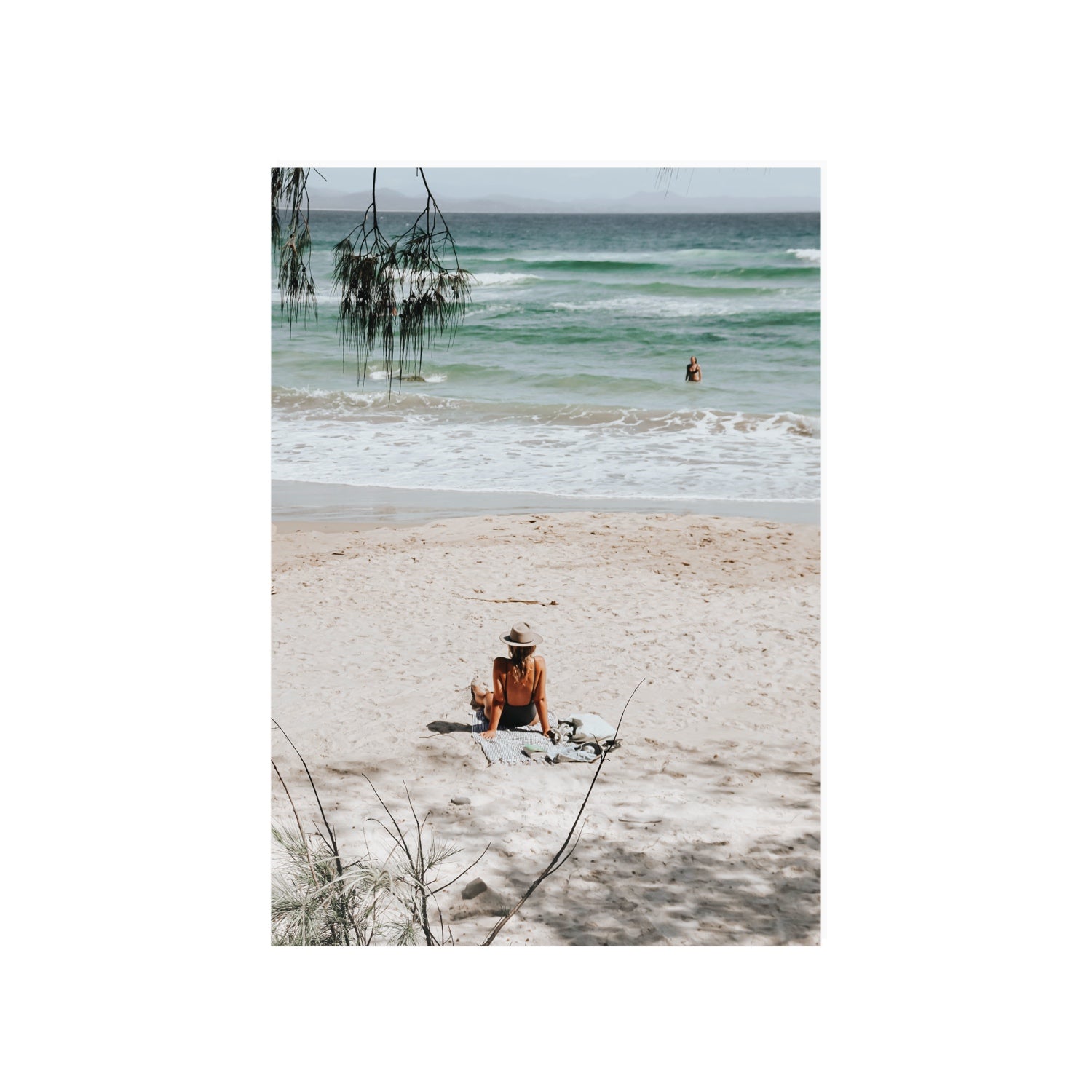 Take It Easy Byron Bay beach coastal decor wall art A1, 84.1 x 59.4 cm unframed fine art canvas