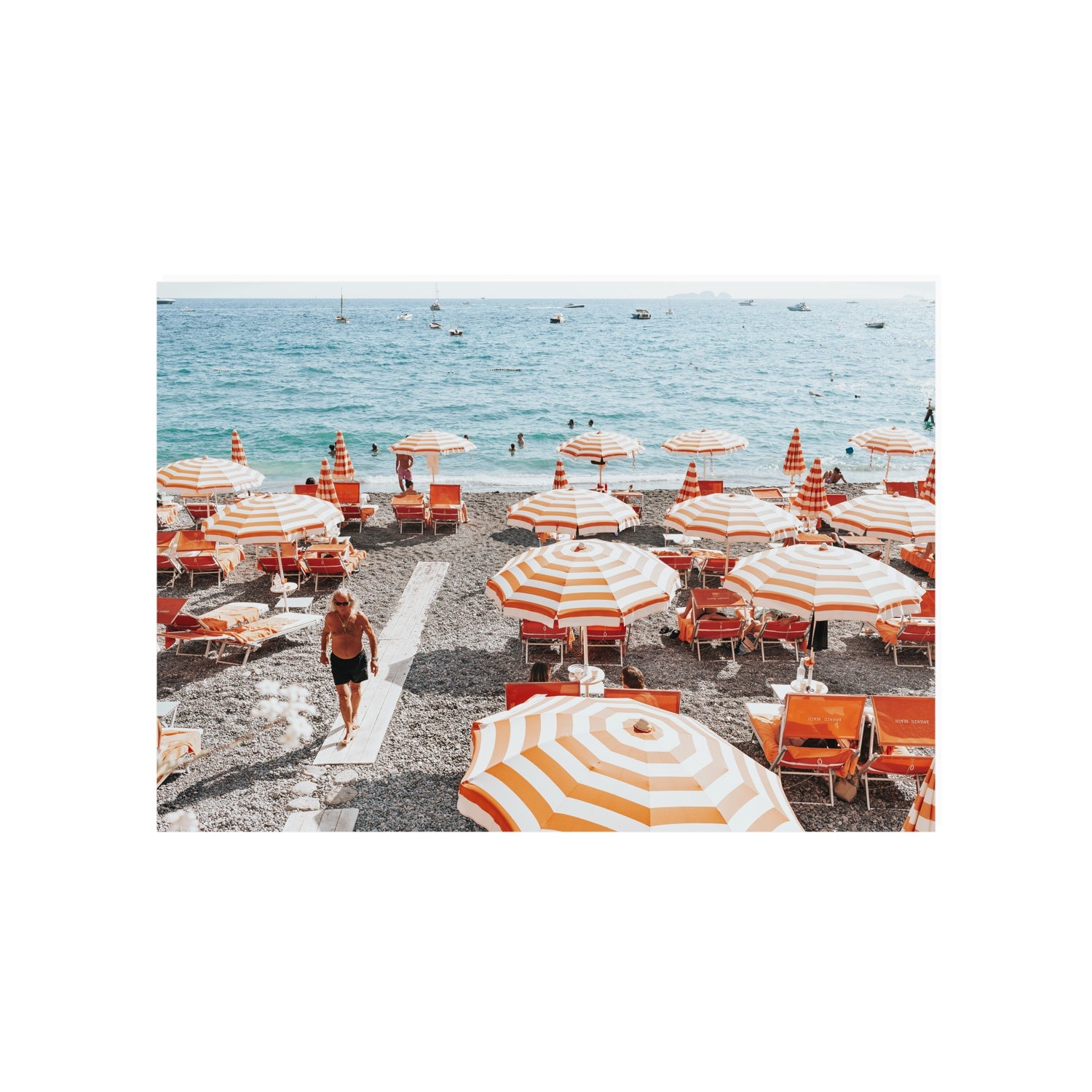 Shoreline Strut Positano wall art A1, 84.1 x 59.4 cm unframed fine art canvas