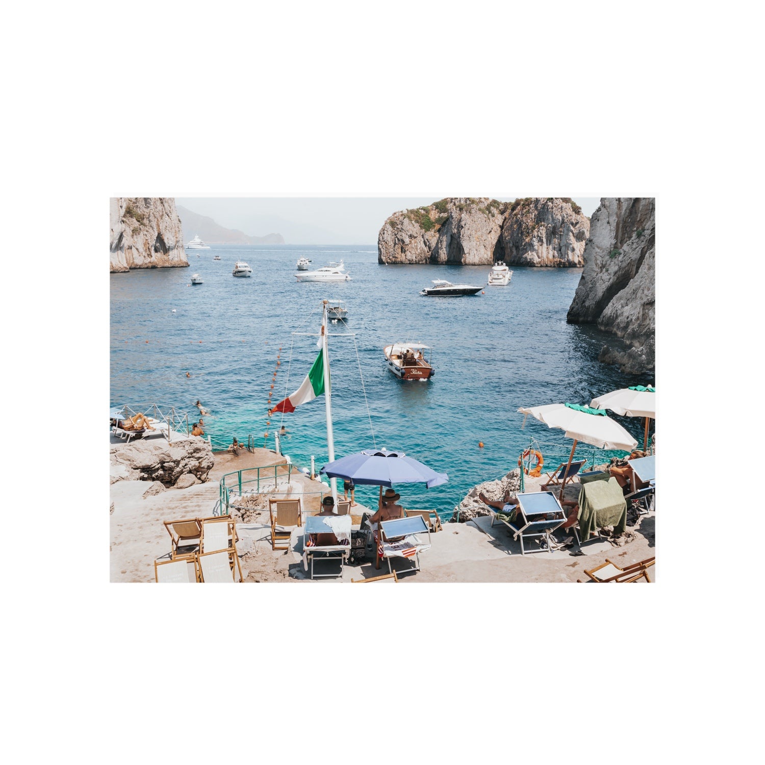 Smooth Sailing fine art print, Capri, Italy, A1 · 84.1 x 59.4 cm, Unframed, Fine Art Canvas