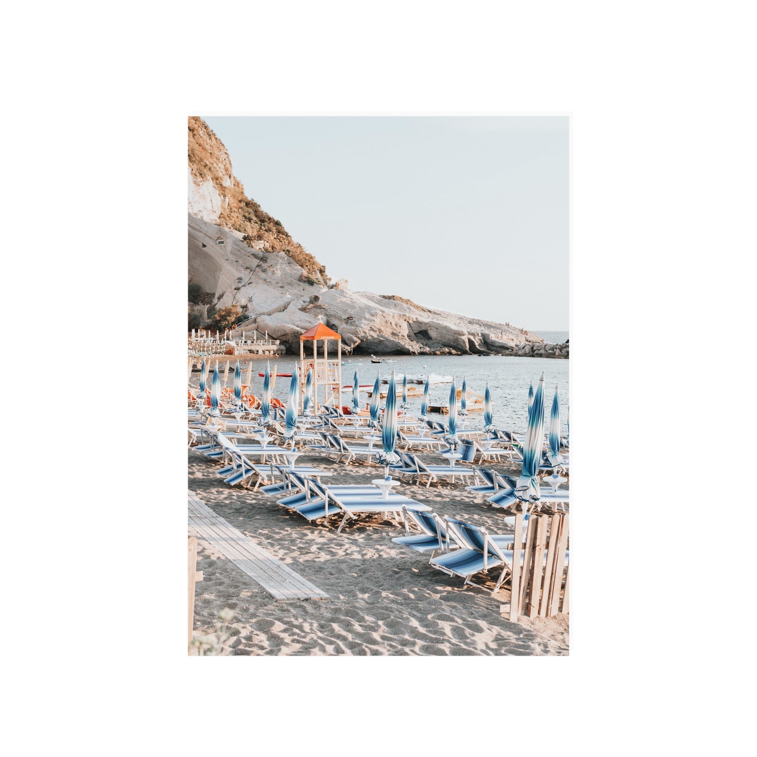 The Golden Hour Ischia Italian coastal wall art A1, 84.1 x 59.4 cm unframed fine art canvas