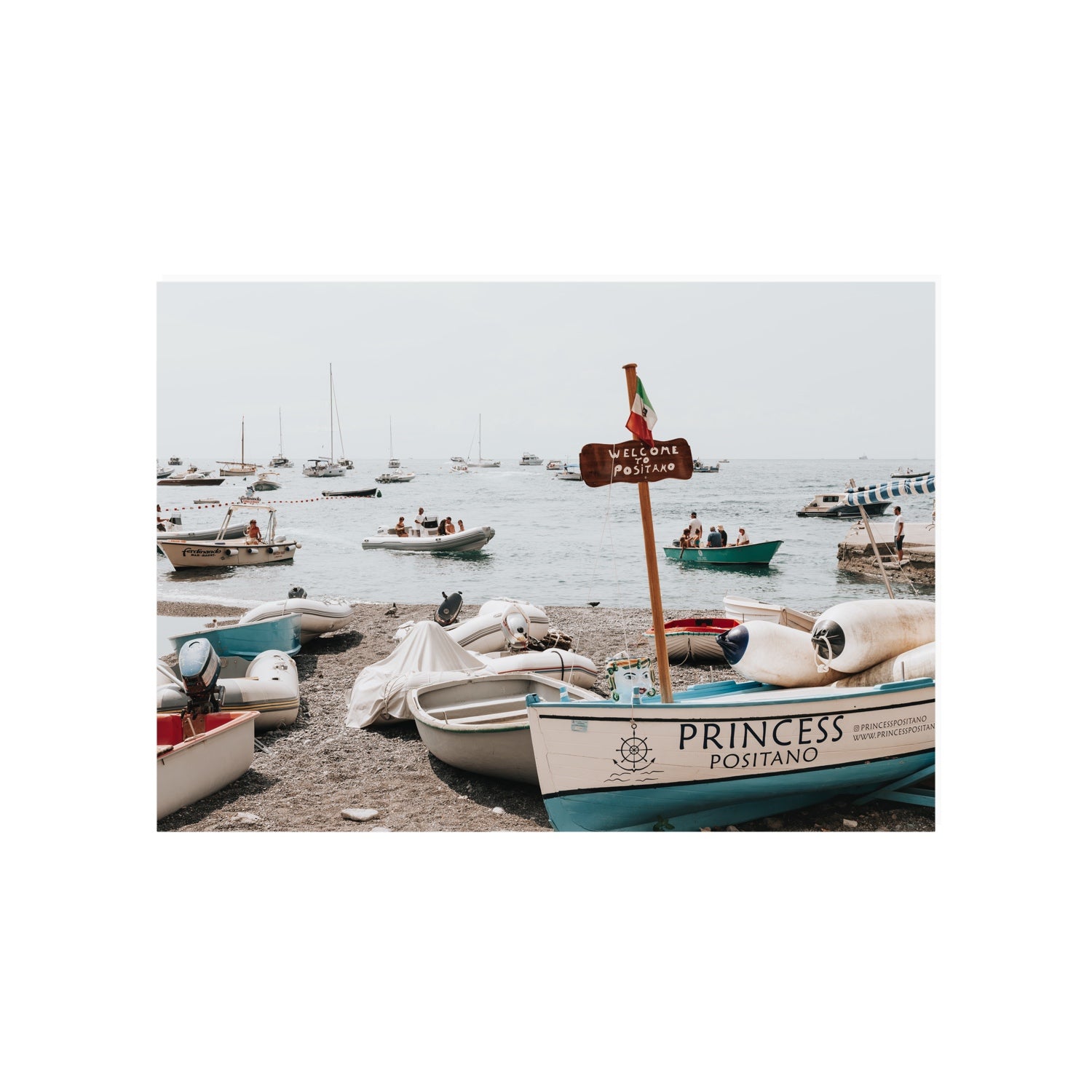Princess Positano fine art print, Positano, Italy, A1 · 84.1 x 59.4 cm, Unframed, Fine Art Canvas