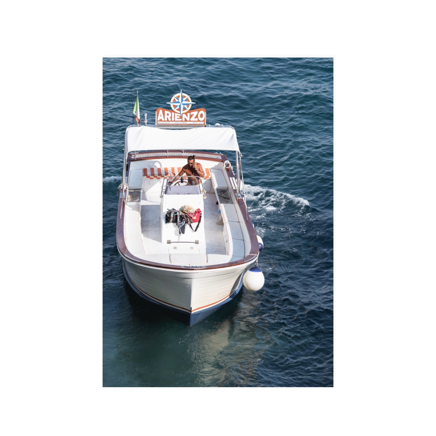 Pilota di Motoscafo fine art print, Positano, Italy, 100 x 70 cm, Unframed, Fine Art Canvas