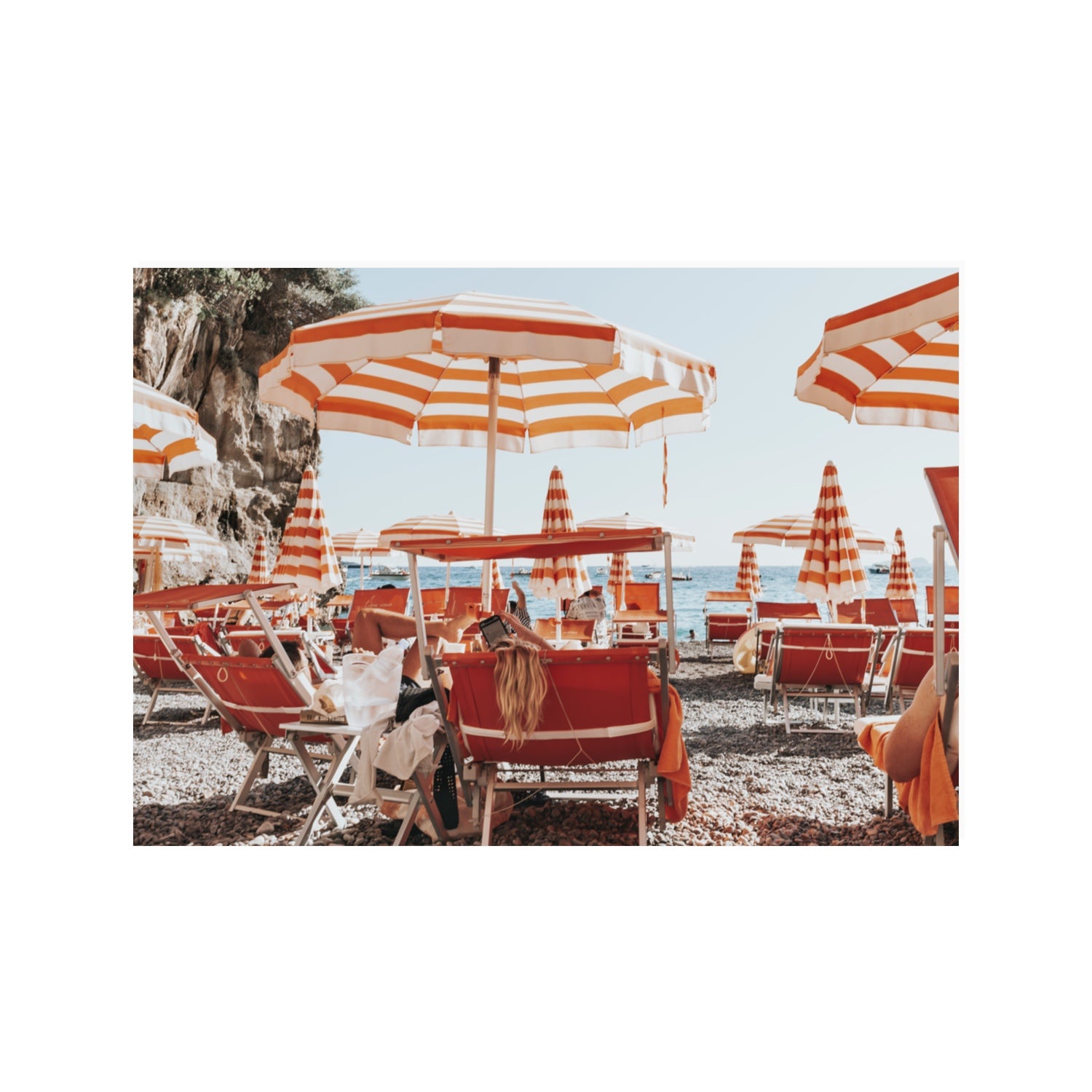Digital Dreamer fine art print, Positano, Italy, 100 x 70 cm, Unframed, Fine Art Canvas