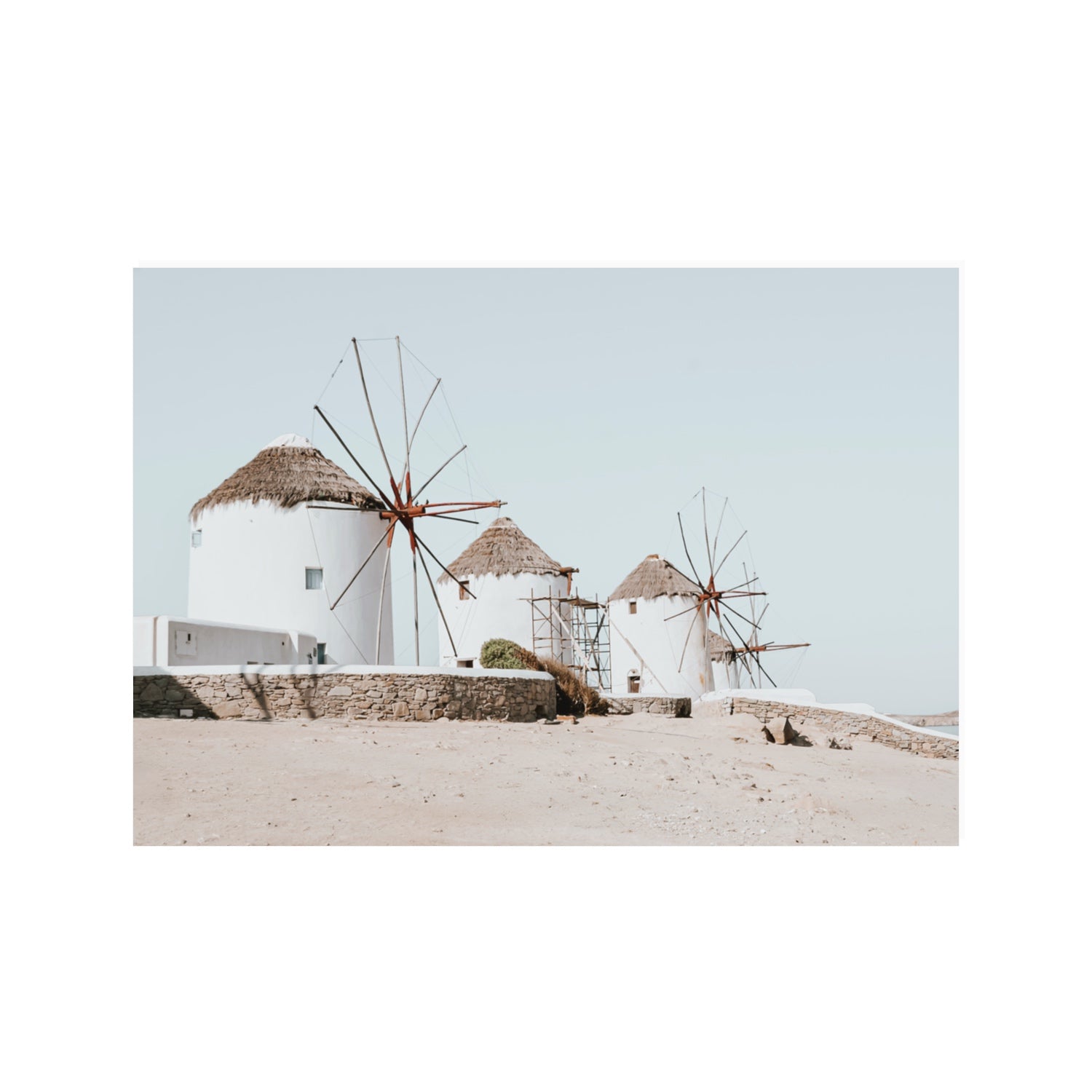 Rustic Icons Mykonos Greek island wall art 100 x 70 cm unframed fine art canvas