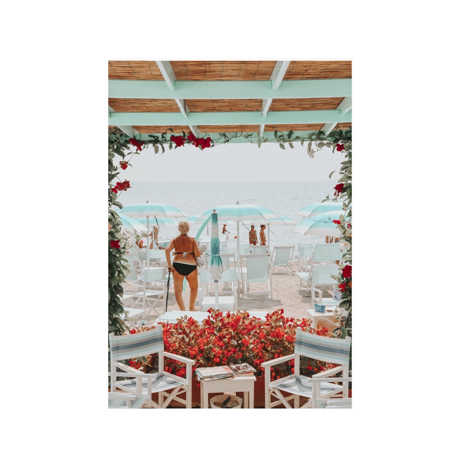 Nonna's Italian Escape Alassio Italian wall art 100 x 70 cm unframed fine art canvas
