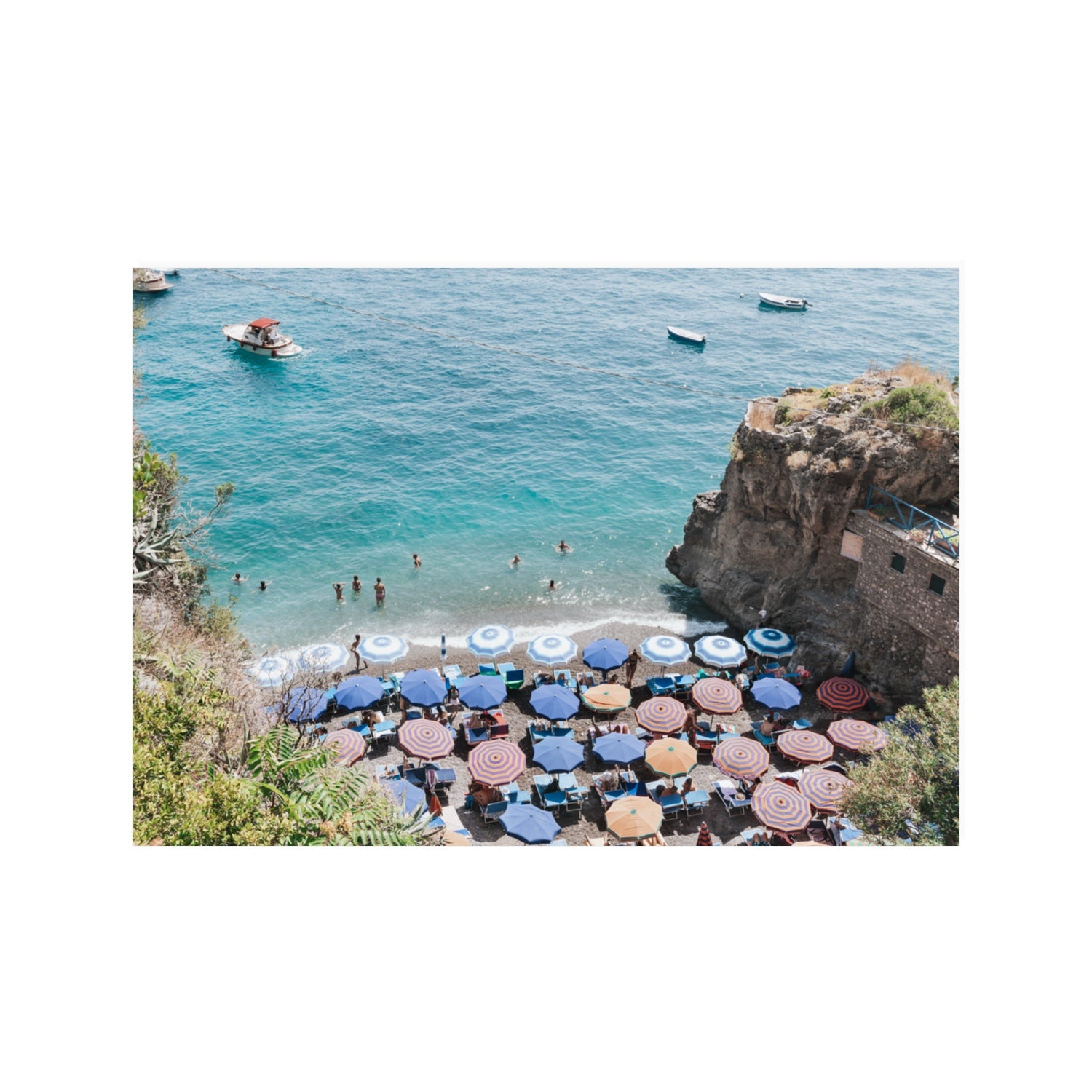 The Cove fine art print, Positano, Italy, 100 x 70 cm, Unframed, Fine Art Canvas