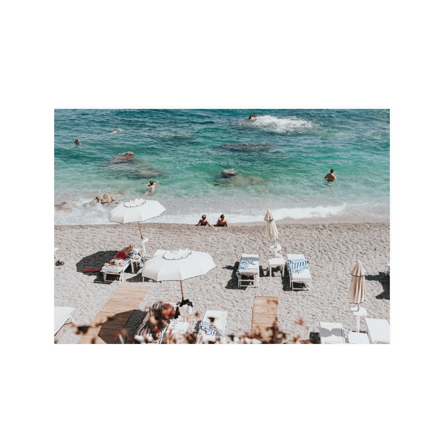Amicizia Amalfi Italian beach wall art 100 x 70 cm unframed fine art canvas