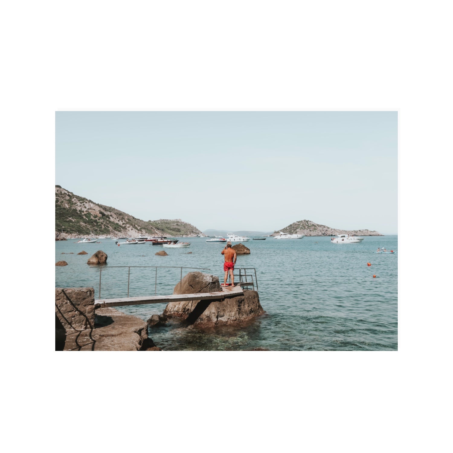 Out Of Office Tuscany coastal Italian wall art 100 x 70 cm unframed fine art canvas