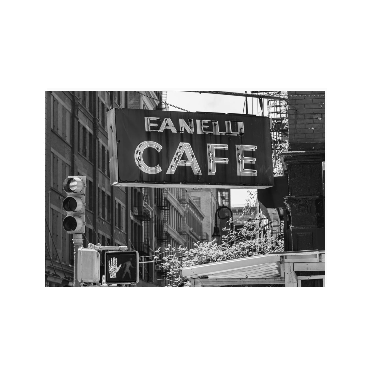 Soho Neon New York NYC Black & White wall art 100 x 70 cm unframed fine art canvas