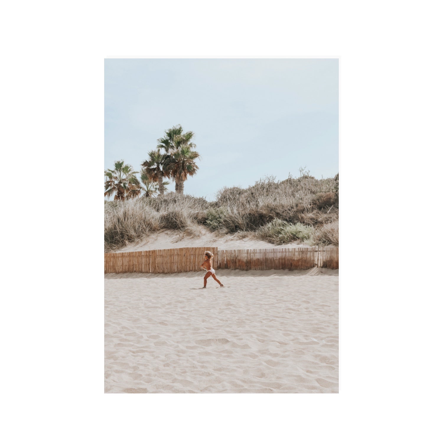 Joyful Sprint Puglia beach coastal fine art print 100 x 70 cm unframed fine art canvas