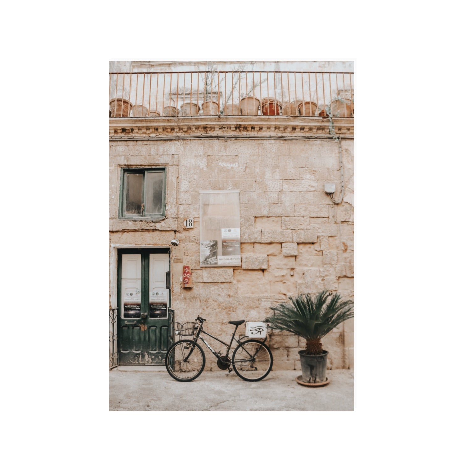Golden Facades Puglia Lecce Italian wall art 100 x 70 cm unframed fine art canvas