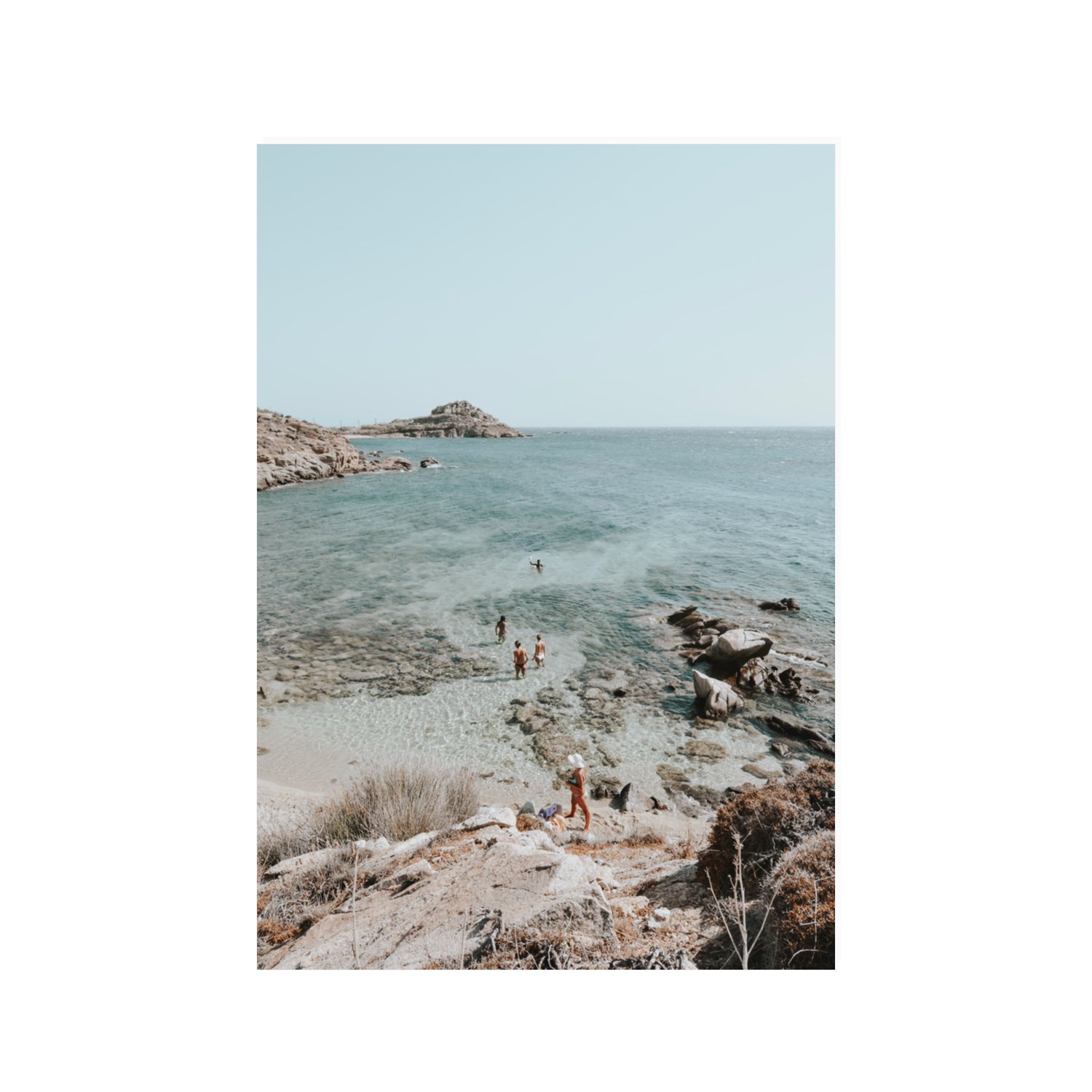 Explorers Mykonos Greek island wall art 100 x 70 cm unframed fine art canvas