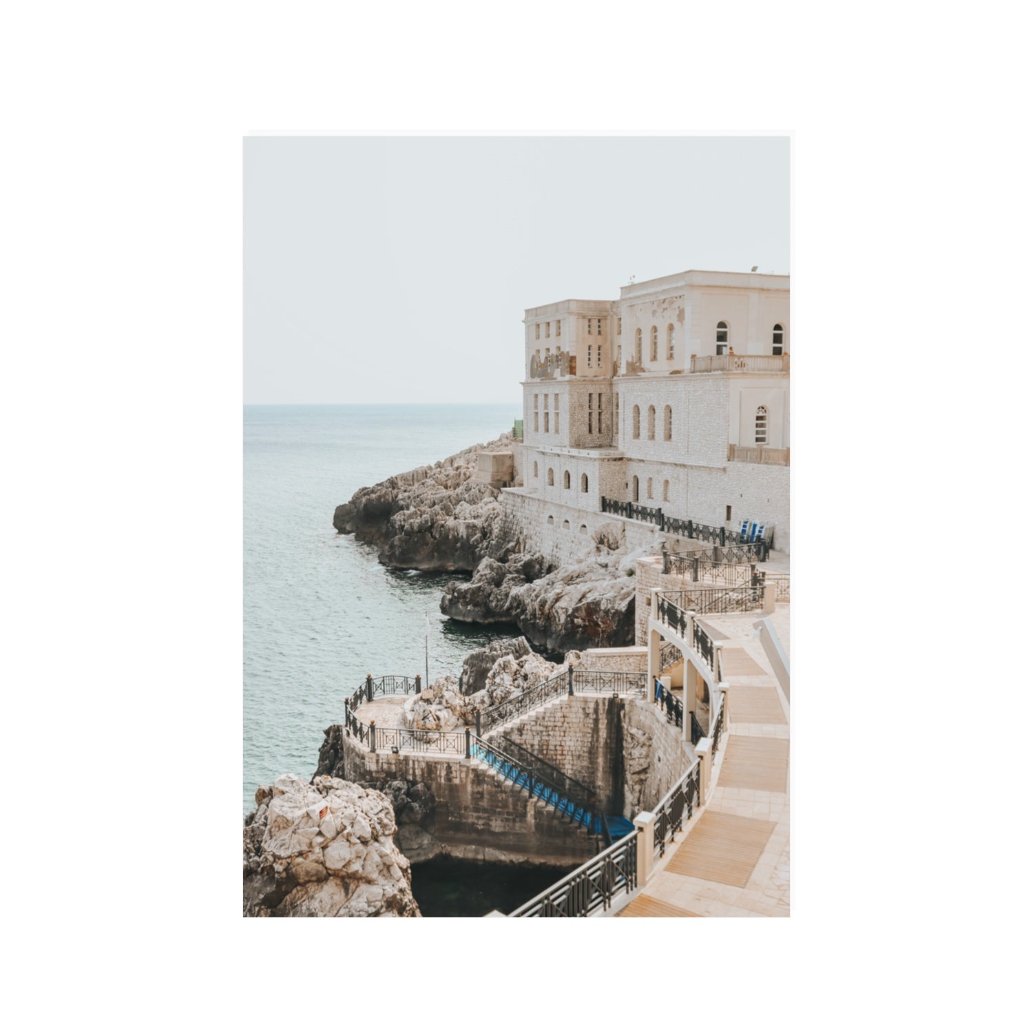 Santa Cesarea Puglia Italian coastal wall art 100 x 70 cm unframed fine art canvas
