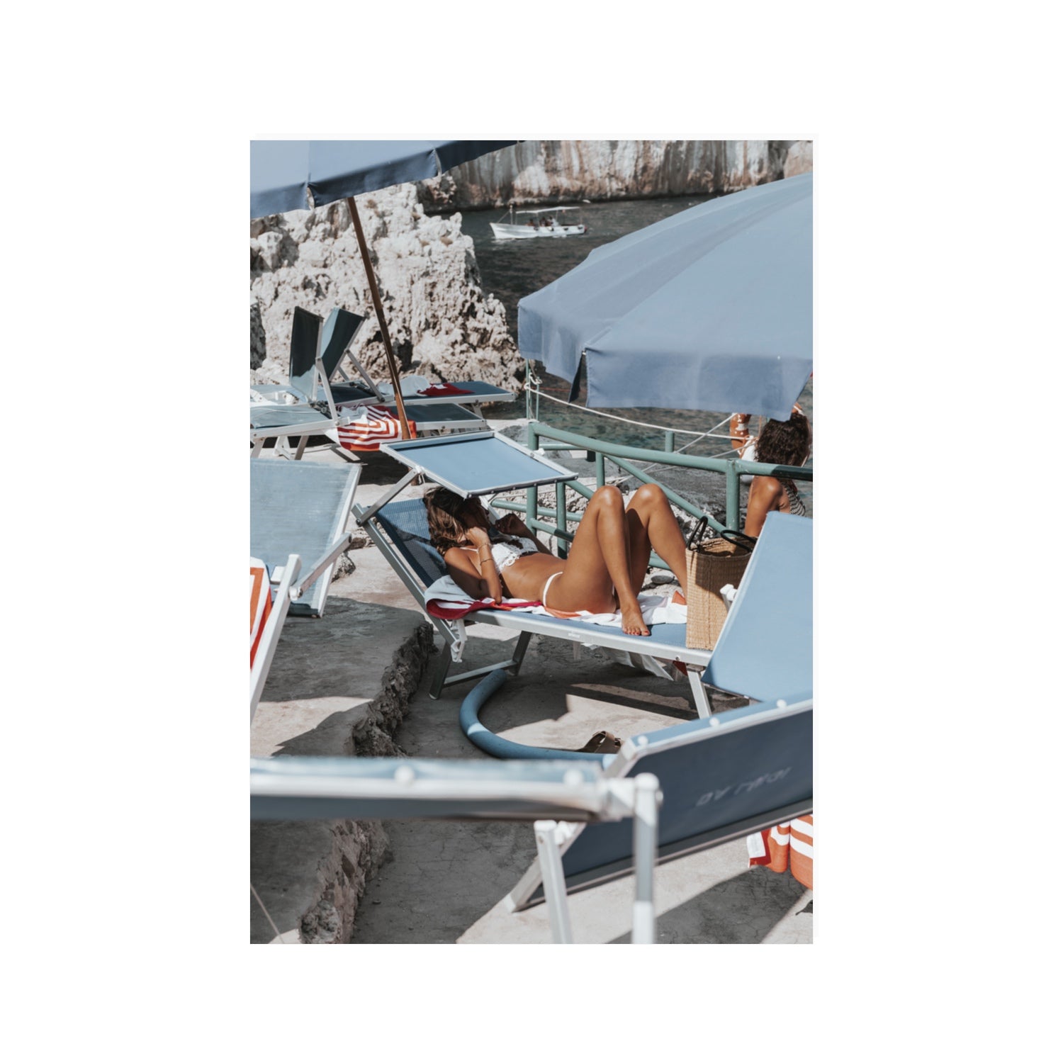 Beach Babe fine art print, Capri, Italy, 100 x 70 cm, Unframed, Fine Art Canvas