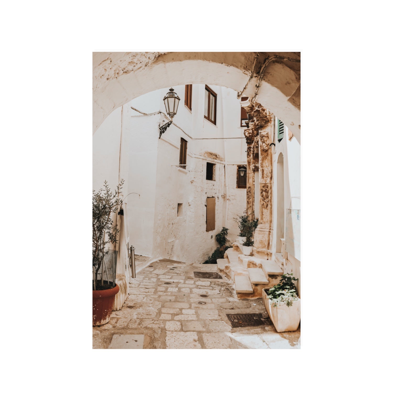 Pathway Wander Puglia Ostuni wall art 100 x 70 cm unframed fine art canvas