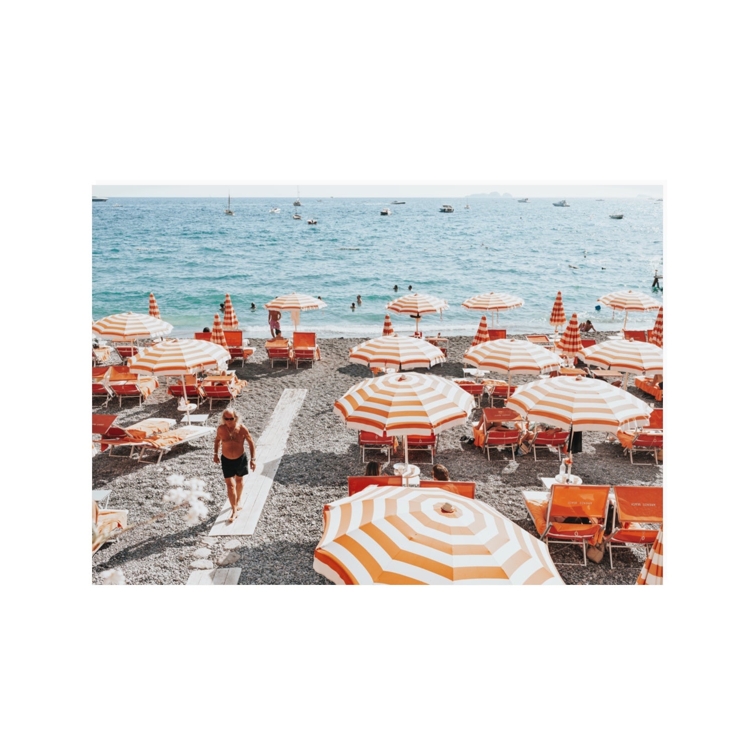 Shoreline Strut Positano wall art 100 x 70 cm unframed fine art canvas