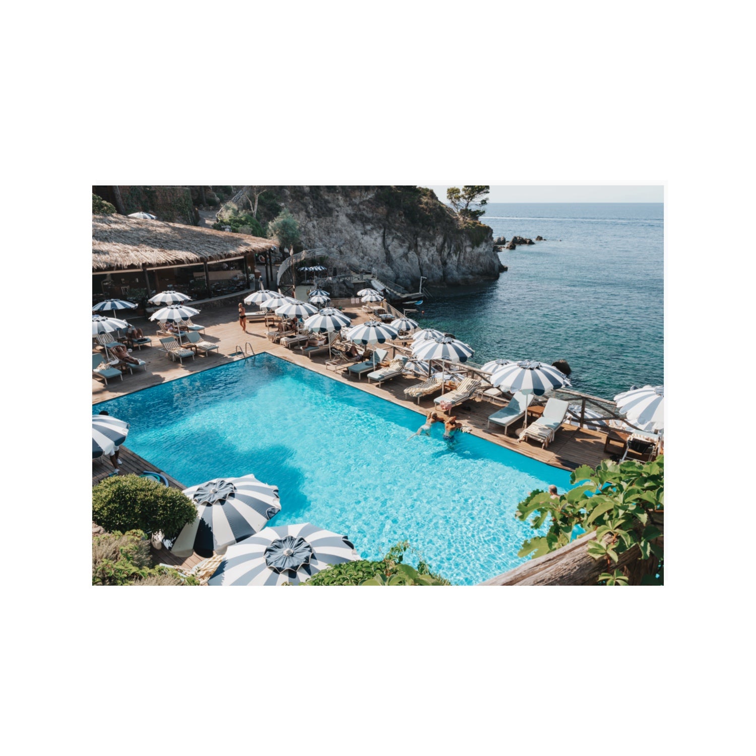 Oceanview Ischia Italian coastal wall art 100 x 70 cm unframed fine art canvas