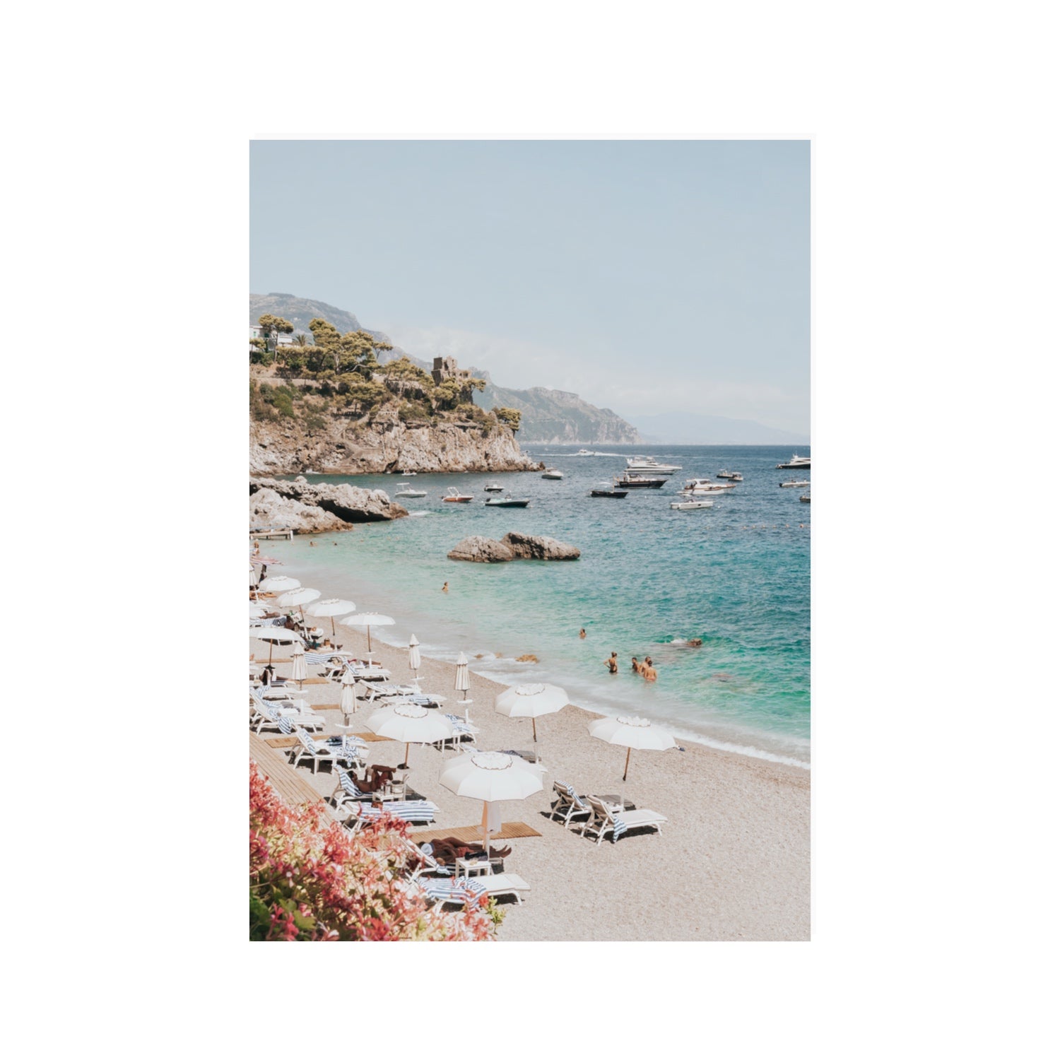 Seaview Refuge Amalfi coastal wall art 100 x 70 cm unframed fine art canvas