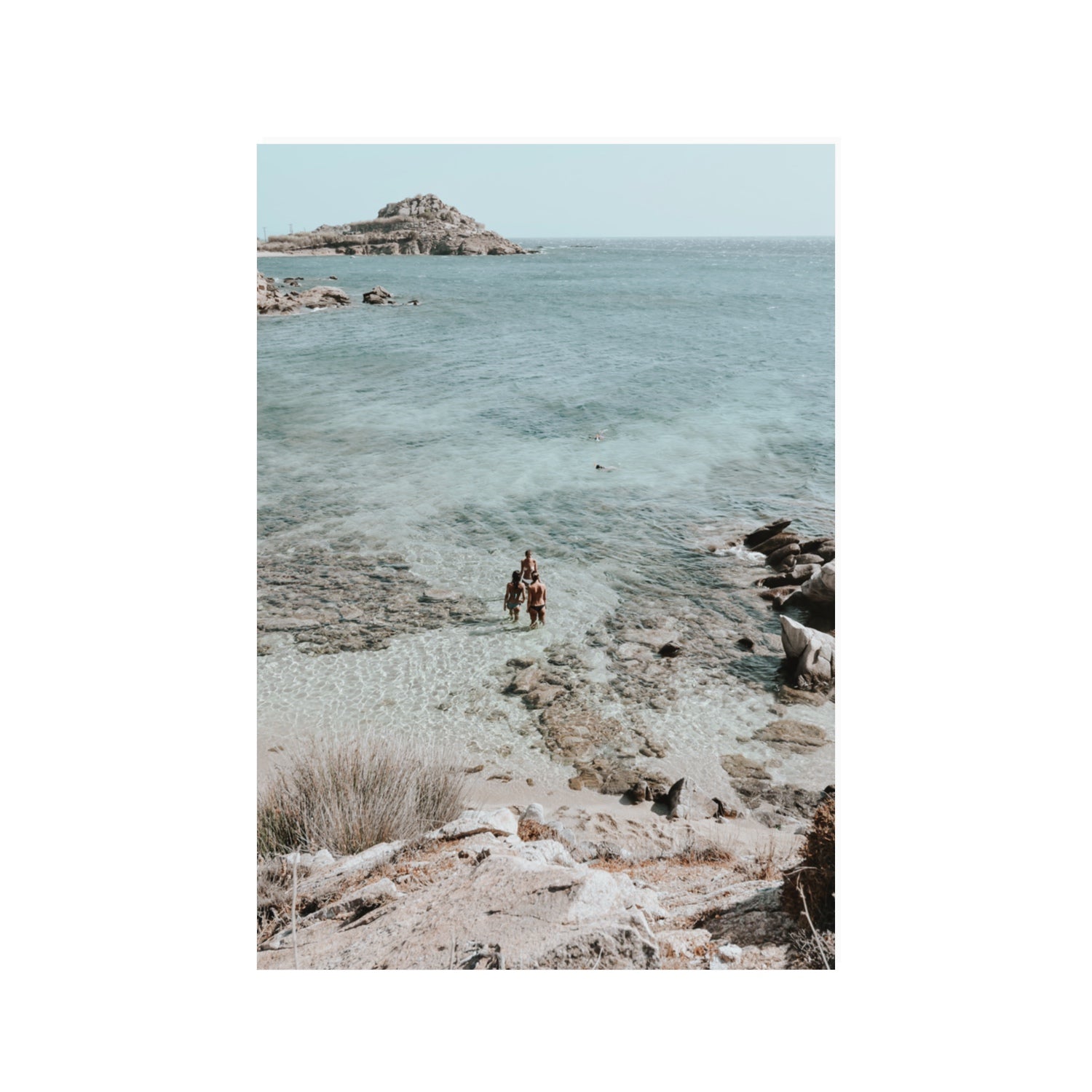 Island Life Mykonos coastal Greek island wall art 100 x 70 cm unframed fine art canvas