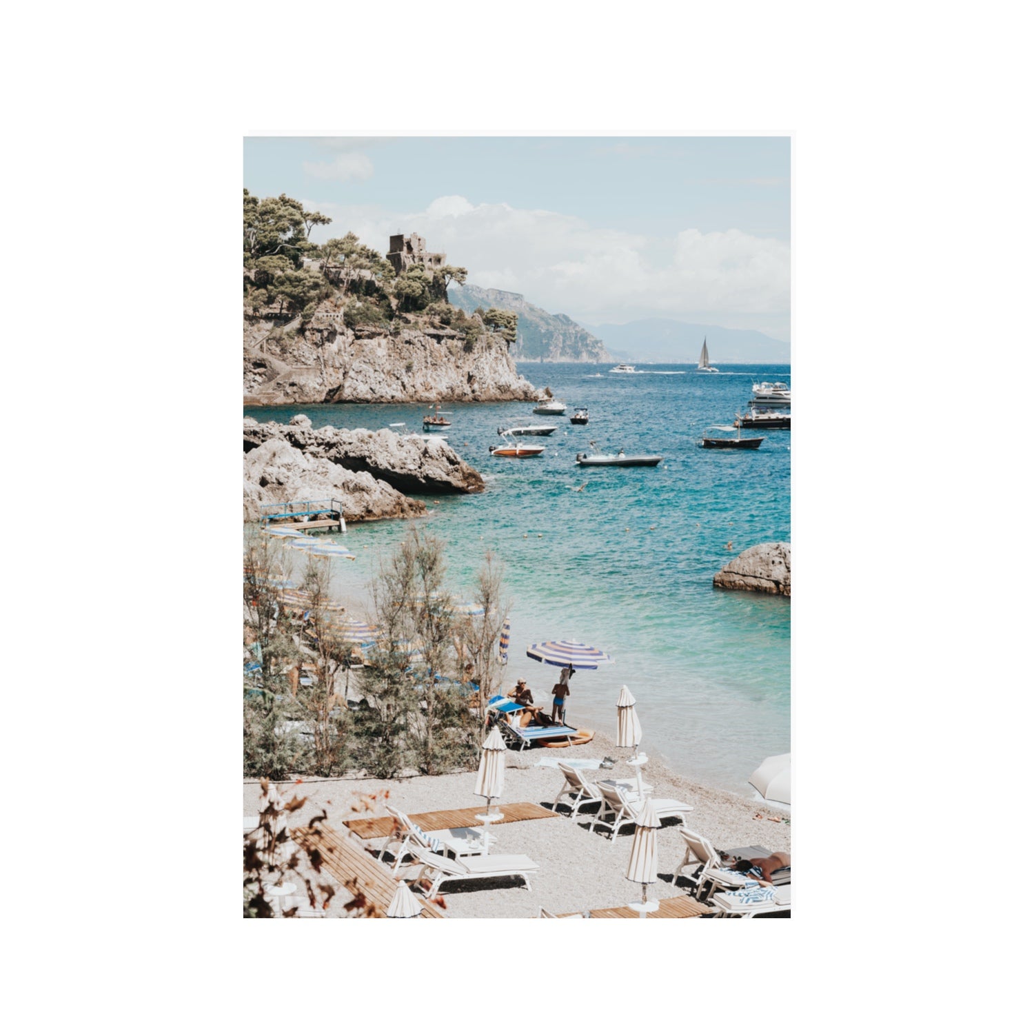 Sizzling Summer Days Amalfi coastal wall art 100 x 70 cm unframed fine art canvas