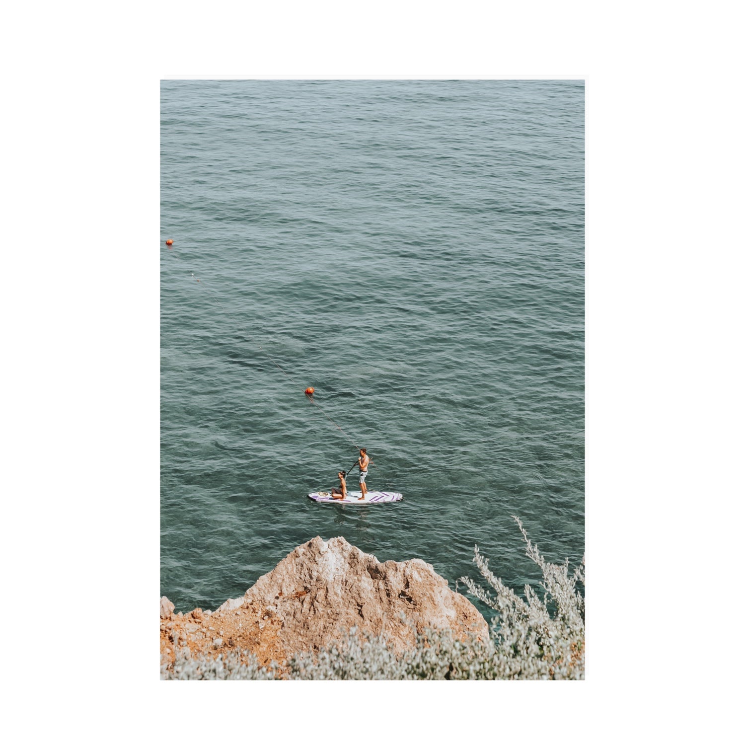 Into The Vibe Without Getting Wet Tuscany coastal wall art A0 unframed fine art canvas
