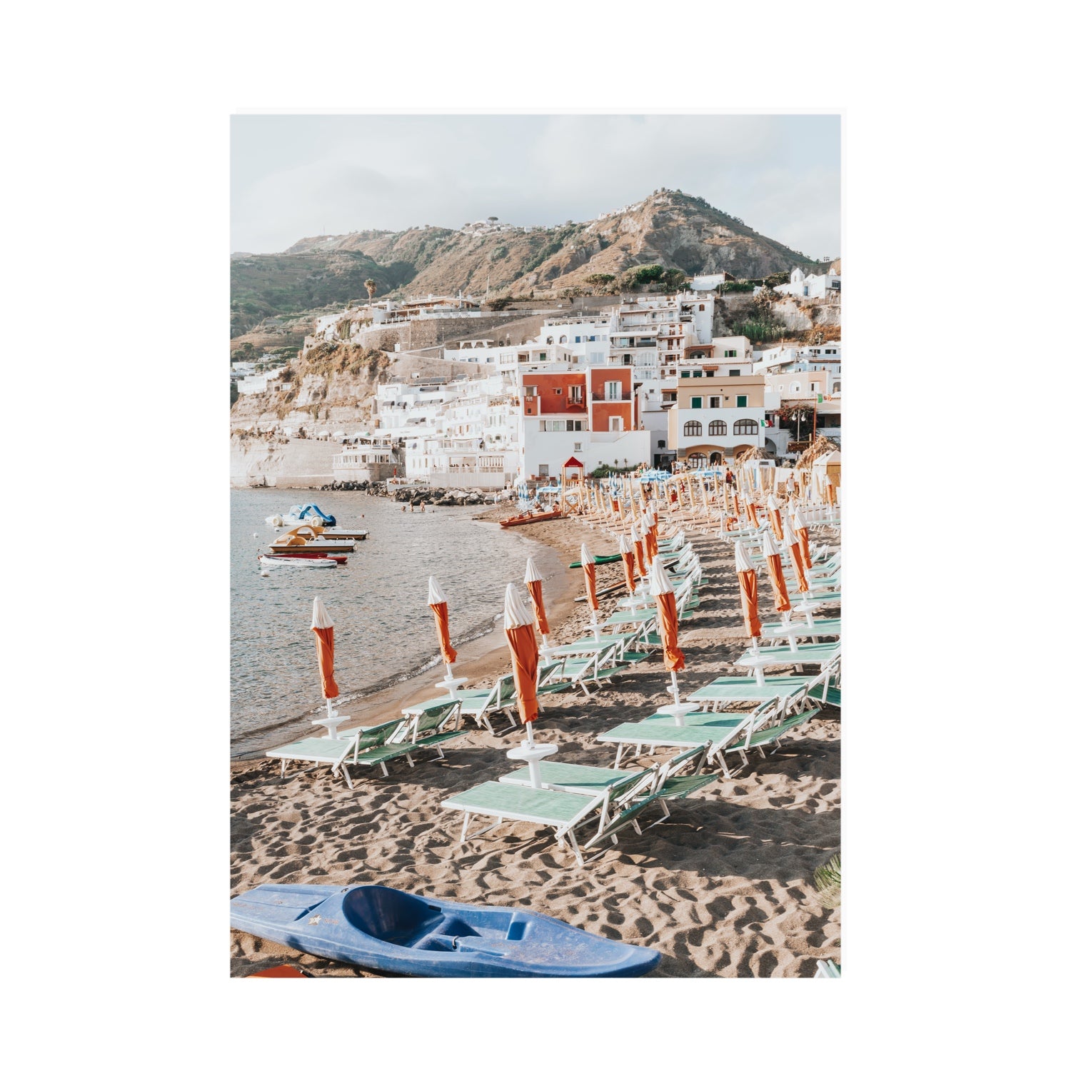 L'Isola del Paradiso Ischia Mediterranean wall art A0 unframed fine art canvas