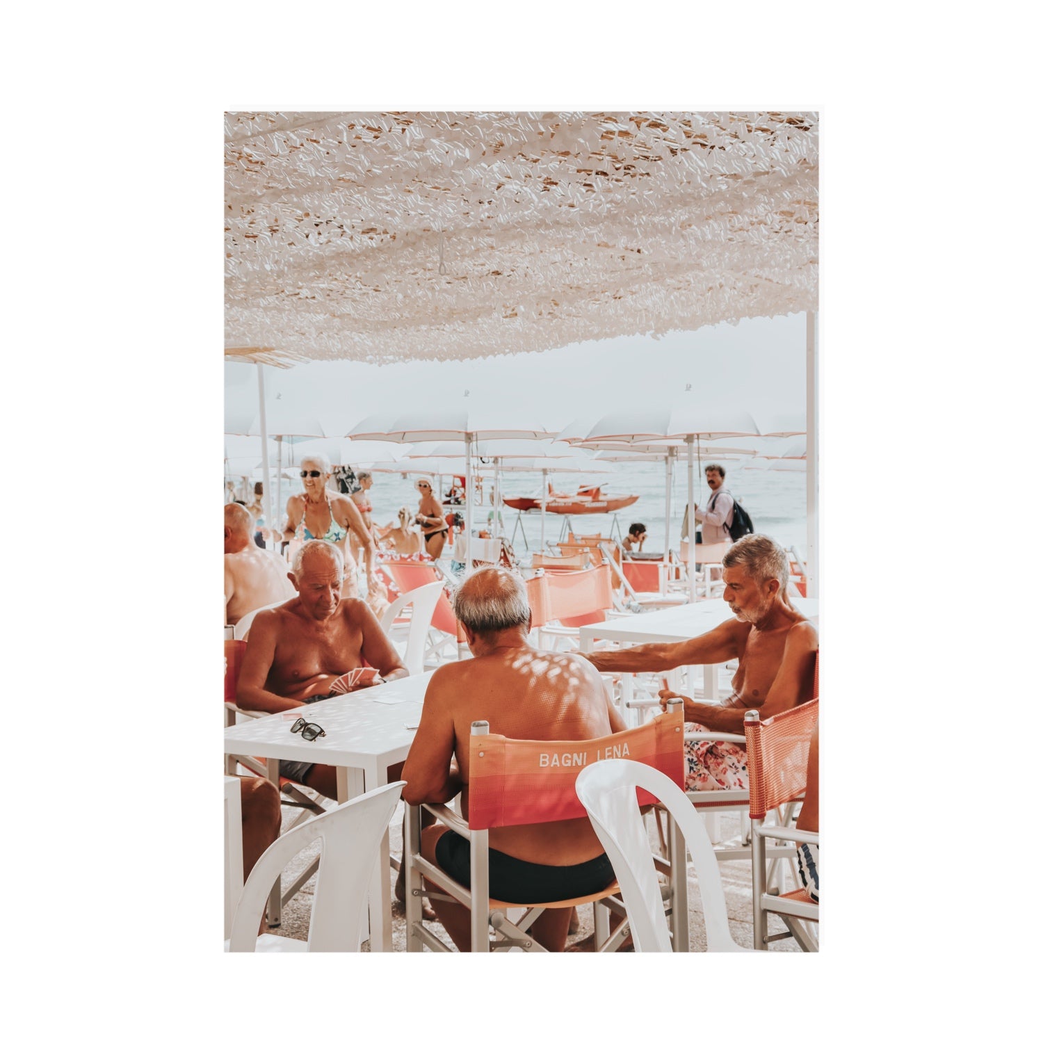The Players fine art print, Alassio, Italy, A0 · 118.9 cm x 84.1 cm, Unframed, Fine Art Canvas