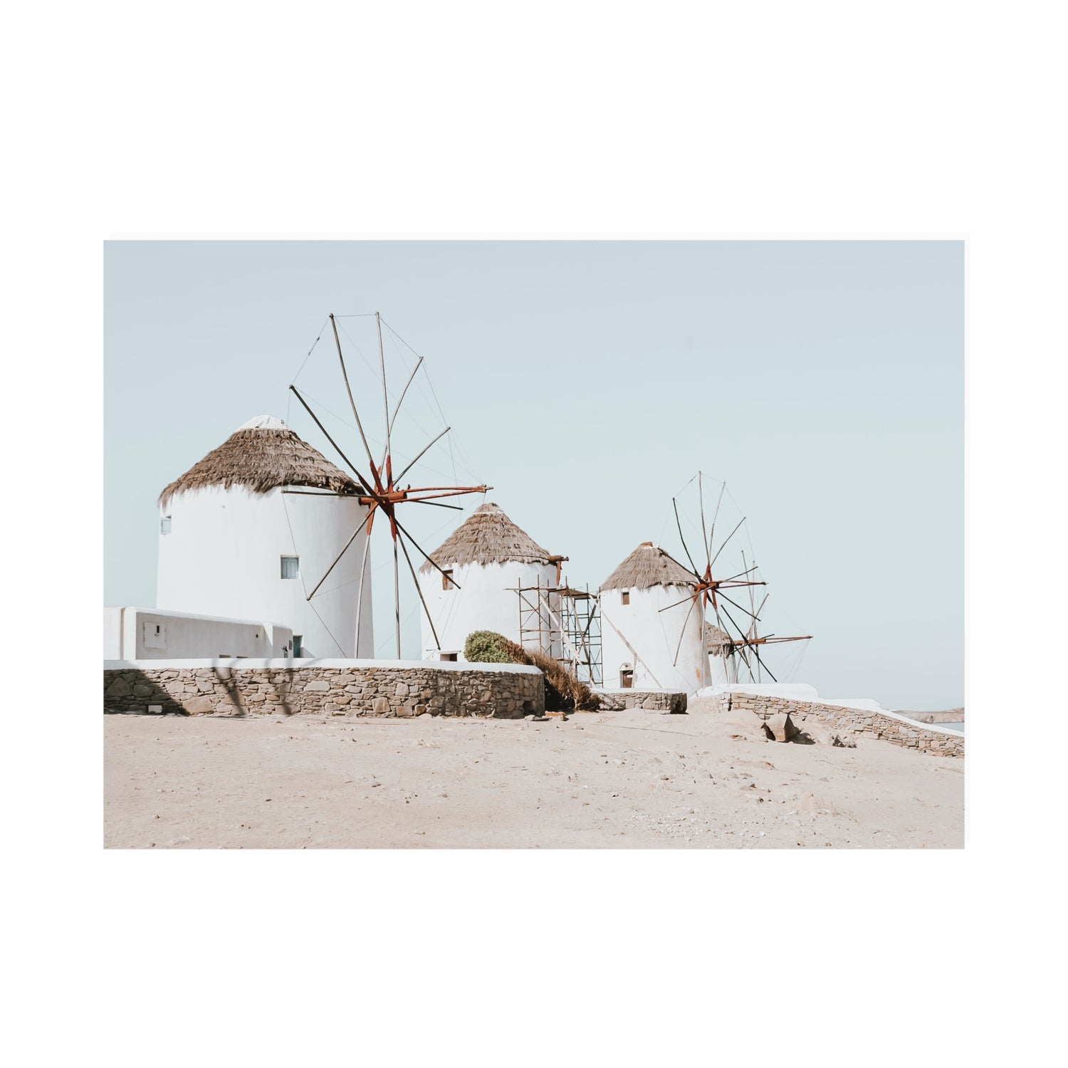 Rustic Icons Mykonos Greek island wall art A0 unframed fine art canvas