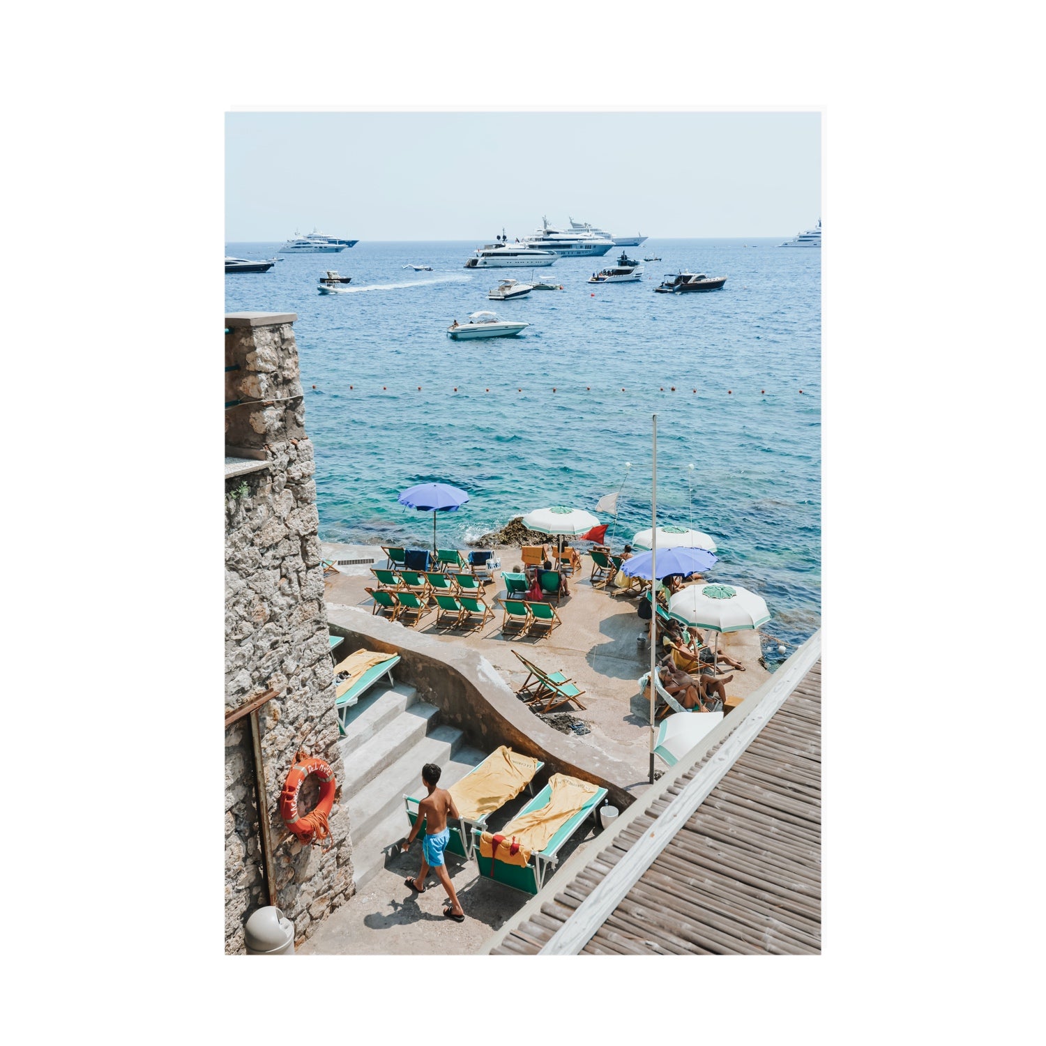 Canzone di Capri Capri Italian beach wall art A0 unframed fine art canvas