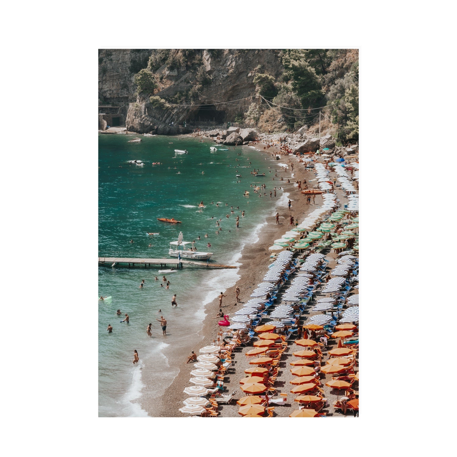 Ocean's Playground Positano decor wall art A0 unframed fine art canvas