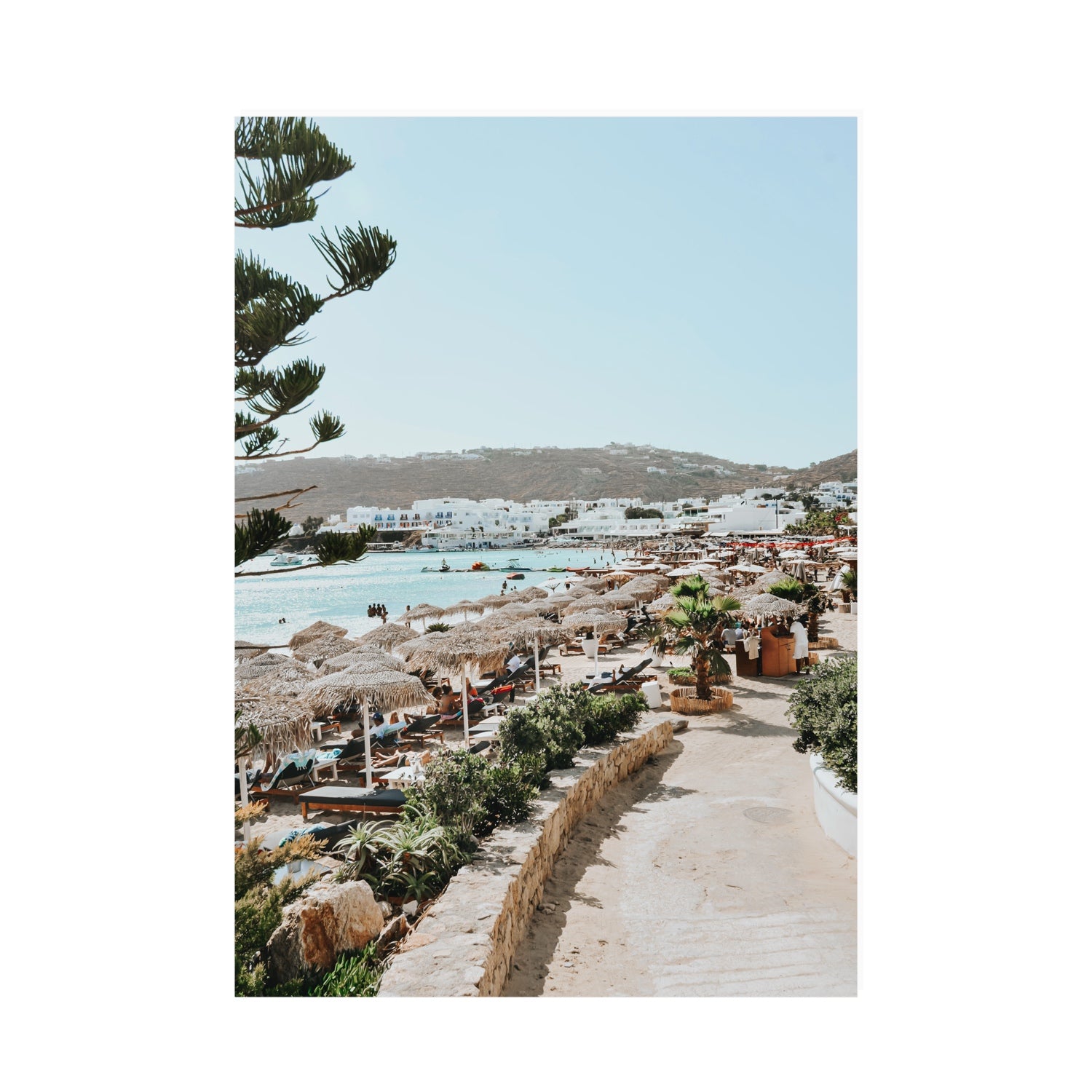 All Roads Lead To The Beach Mykonos Greek island wall art A0 unframed fine art canvas