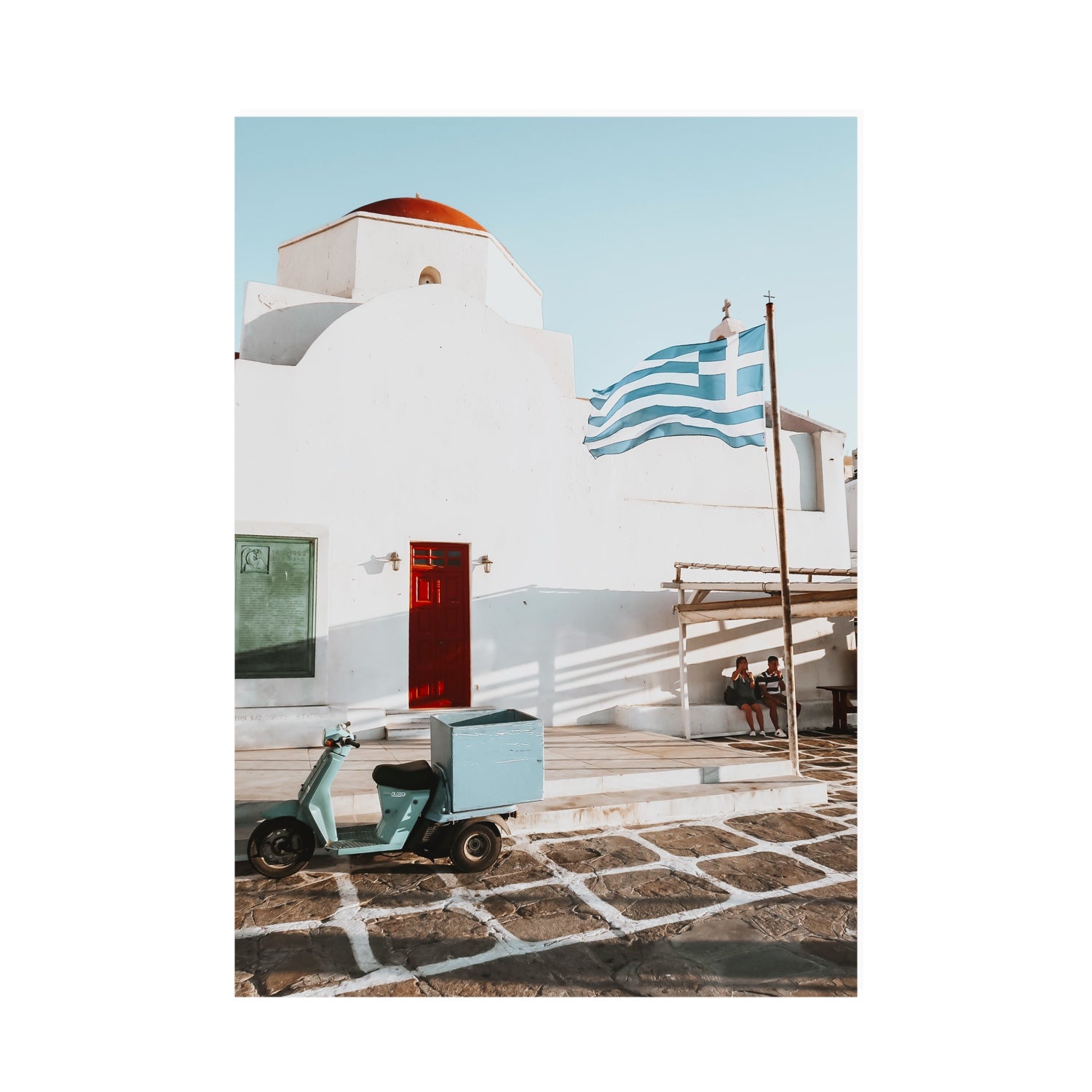 Mykonos Postcard fine art print, Mykonos, Greece, A0 · 118.9 cm x 84.1 cm, Unframed, Fine Art Canvas