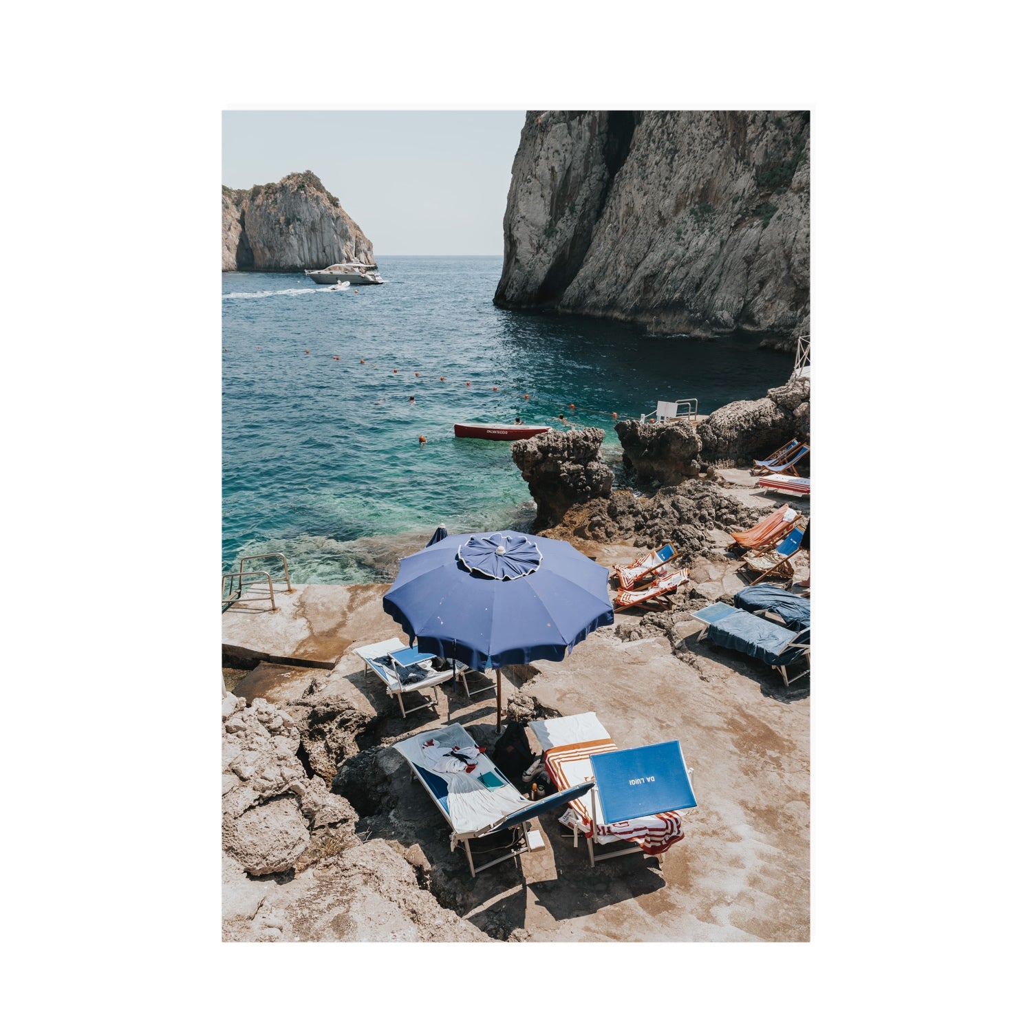 Lonely Loungers fine art print, Capri, Italy, A0 · 118.9 cm x 84.1 cm, Unframed, Fine Art Canvas