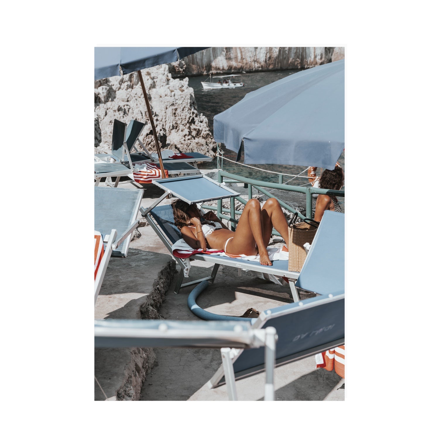 Beach Babe fine art print, Capri, Italy, A0 · 118.9 cm x 84.1 cm, Unframed, Fine Art Canvas