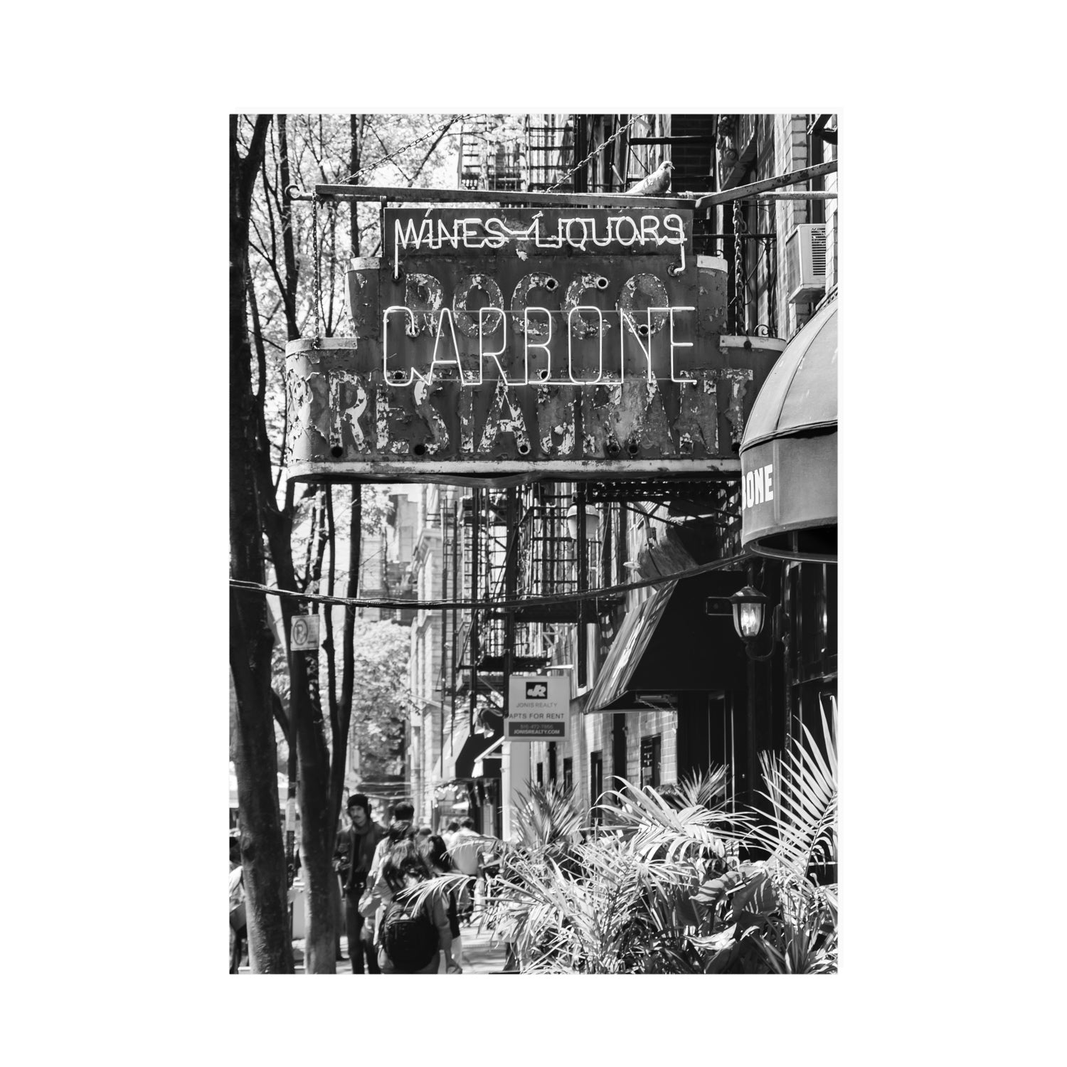 Paparazzi To Pasta New York NYC Black & White wall art A0 unframed fine art canvas
