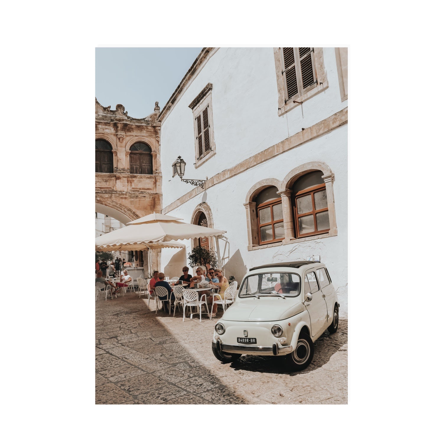 Piazza di Ostuni Puglia Italian wall art A0 unframed fine art canvas