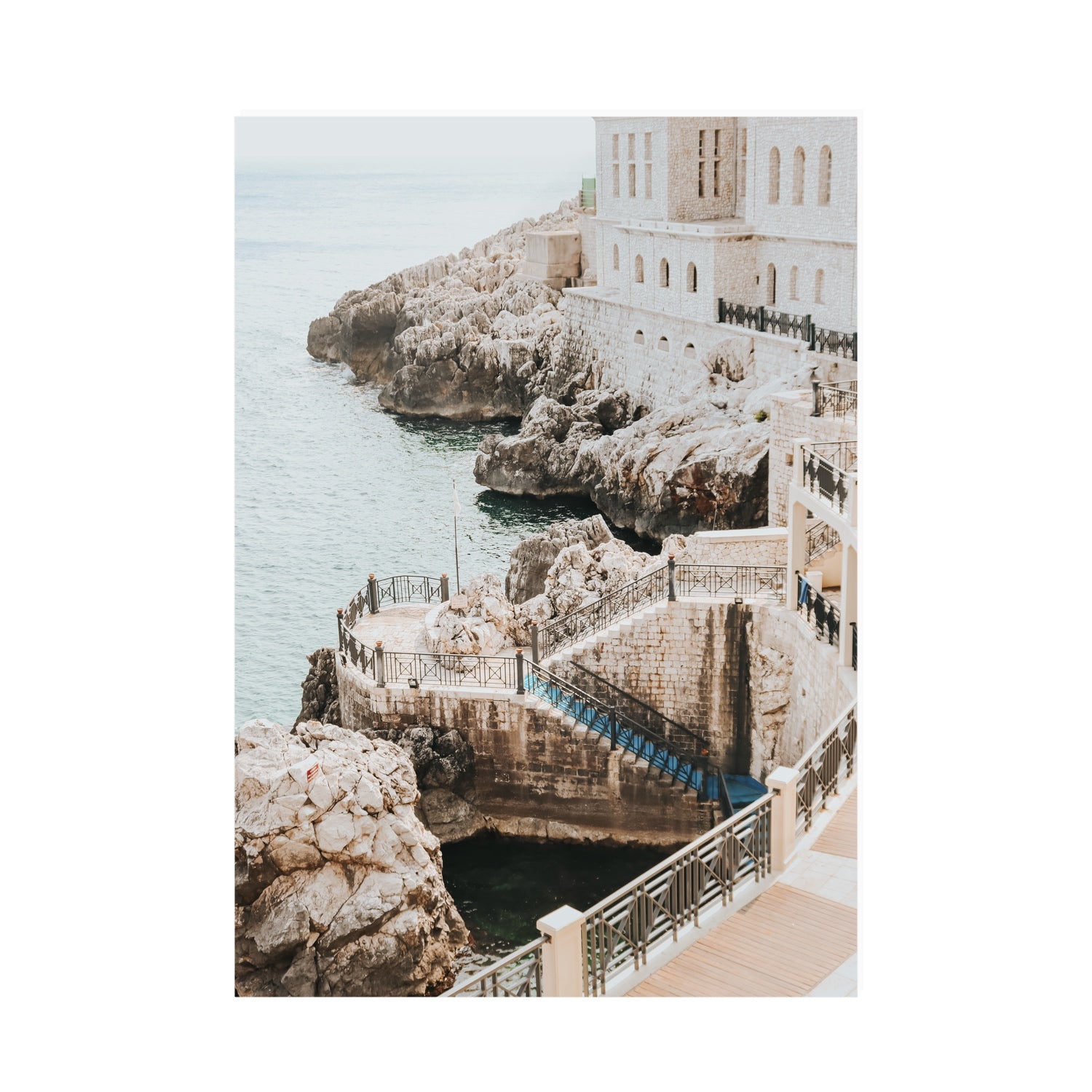 Wellness Centre Puglia coastal wall art A0 unframed fine art canvas