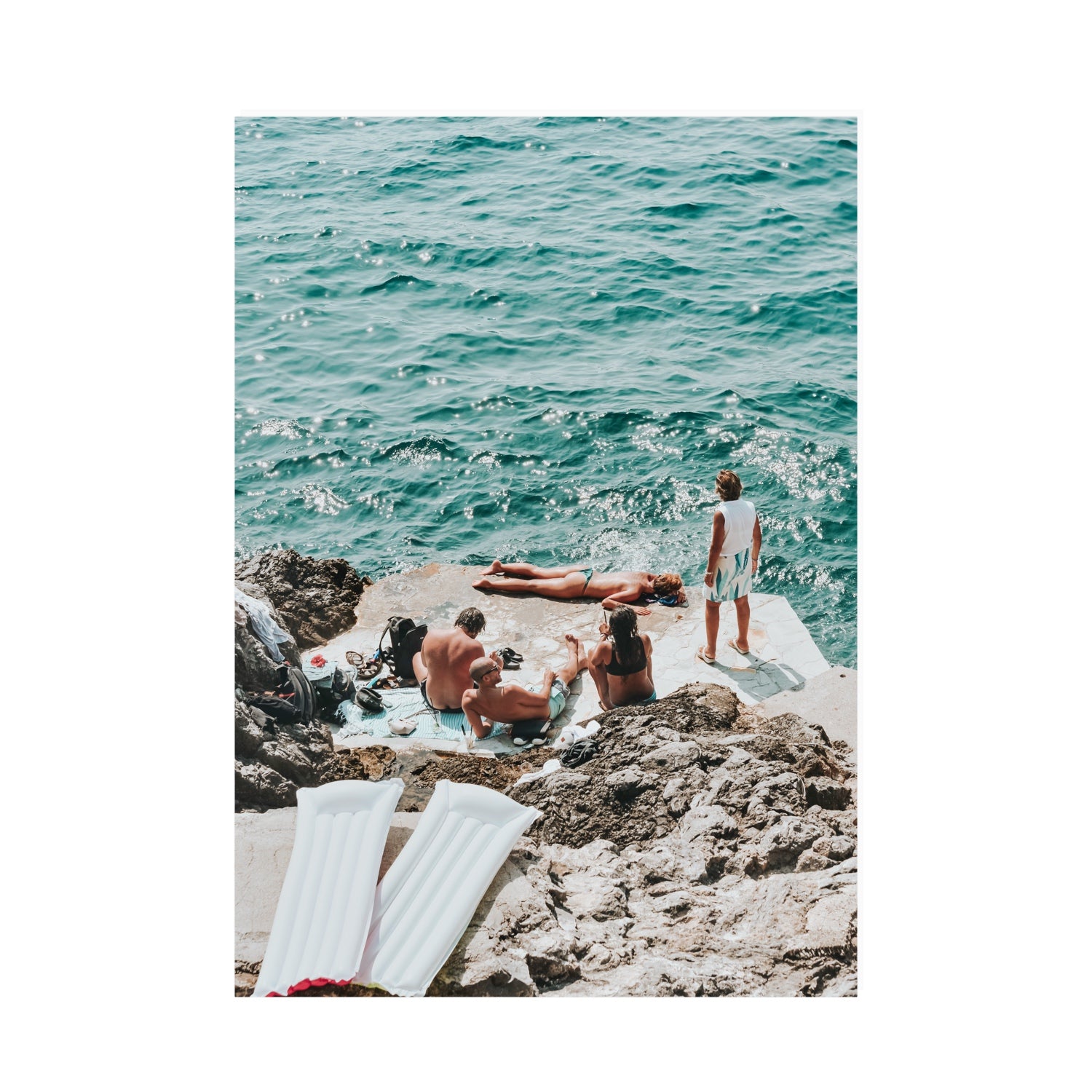 Gli Amici Praiano Amalfi Coast coastal wall art A0 unframed fine art canvas