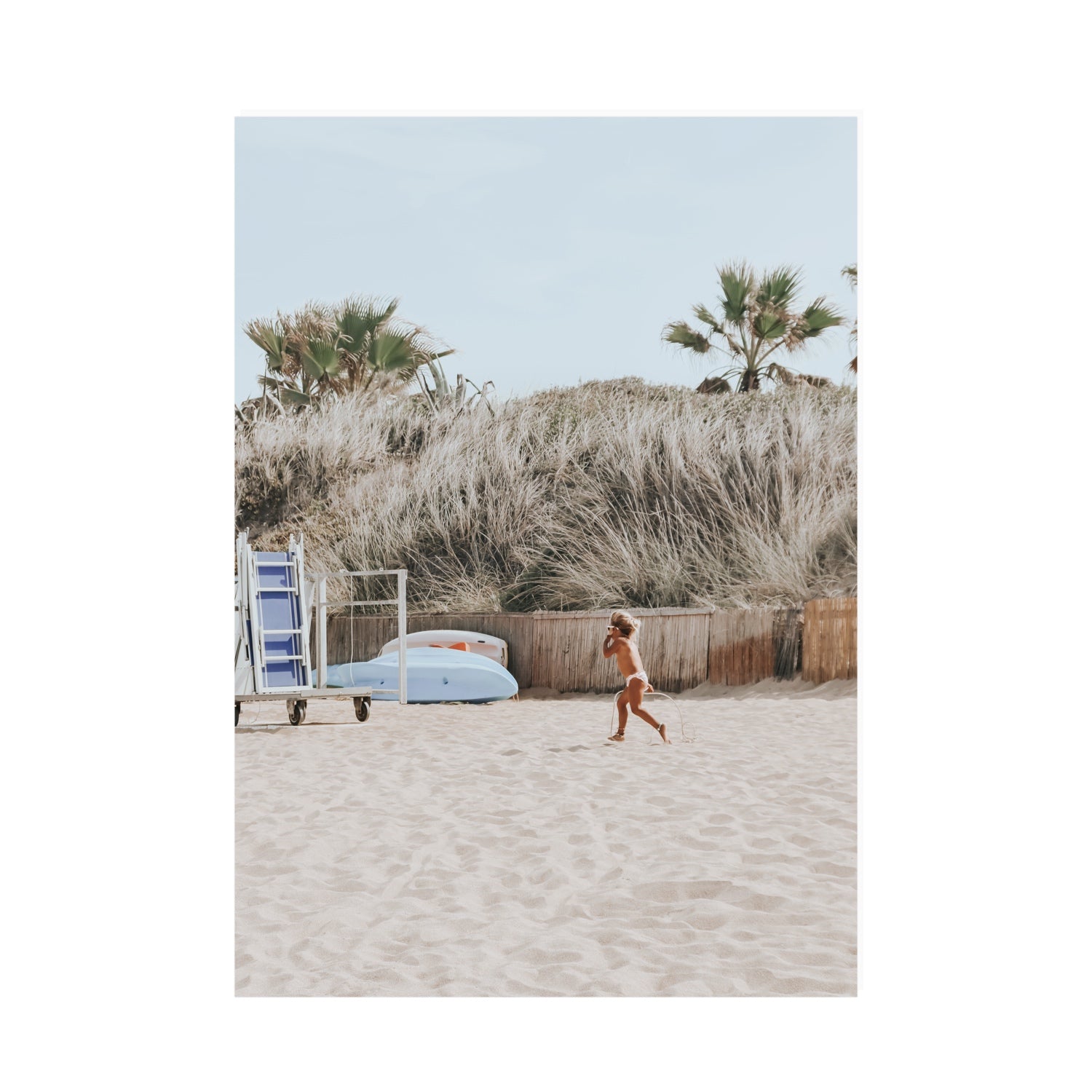 Little Explorer Puglia beach coastal wall art A0 unframed fine art canvas
