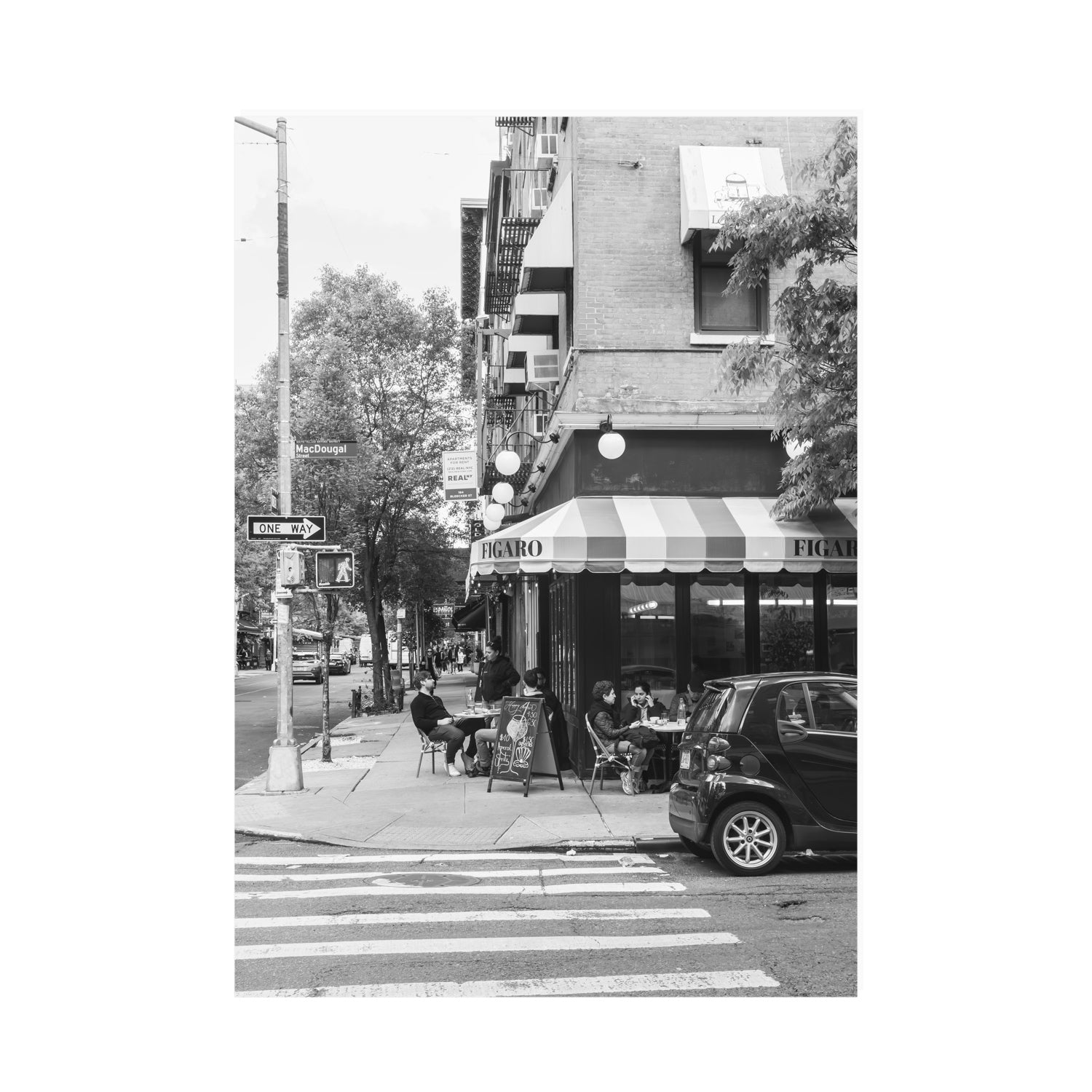 Figaro New York NYC Black & White wall art A0 unframed fine art canvas