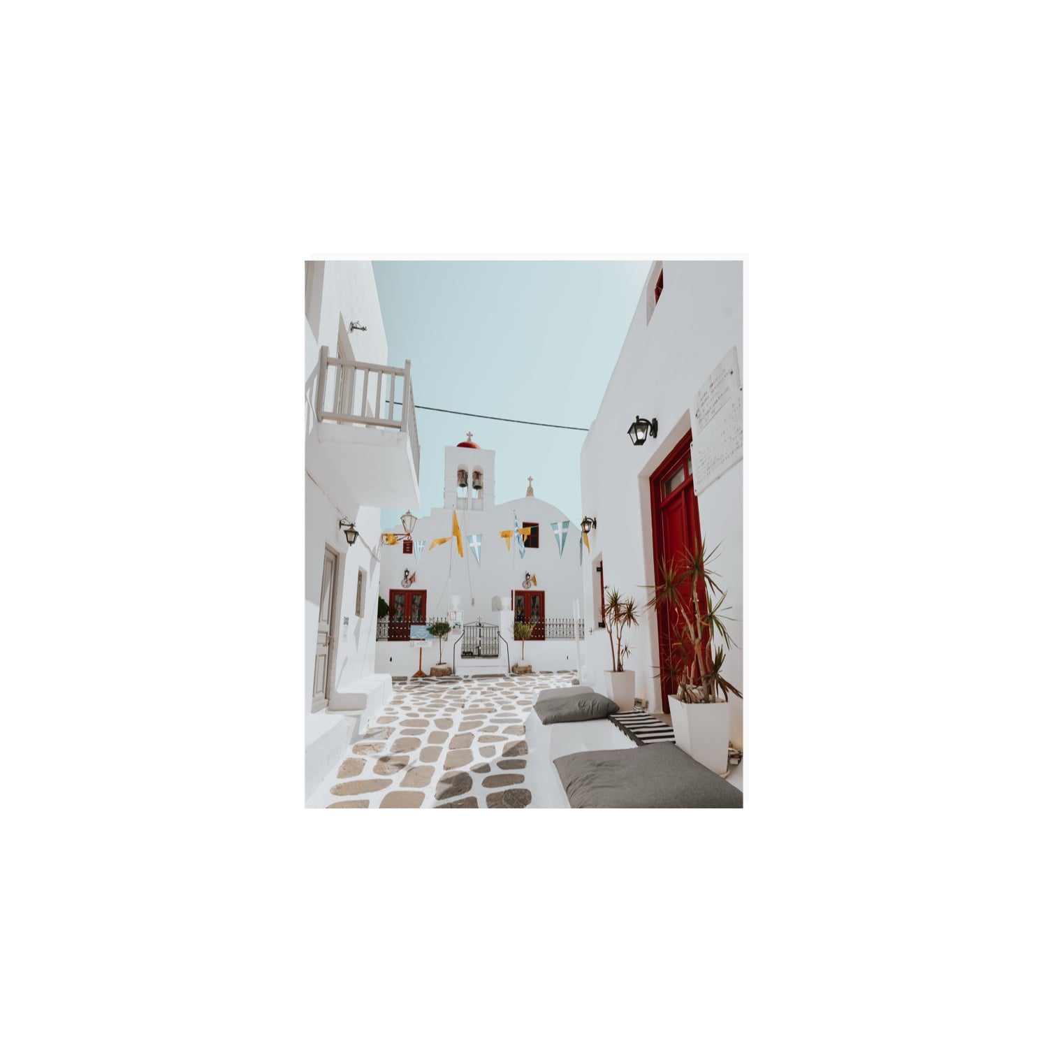 Cycladic Charm fine art print, Mykonos, Greece, 8 x 10 in, Unframed, Fine Art Canvas