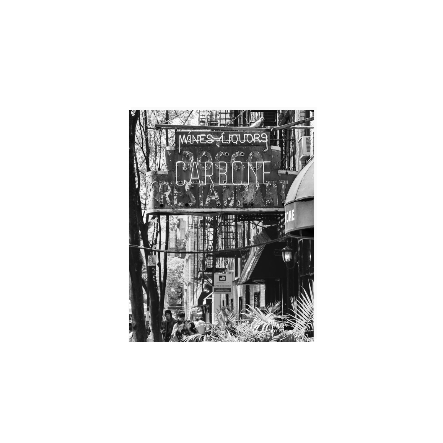 Paparazzi To Pasta New York NYC Black & White wall art 8 x 10 in unframed fine art canvas