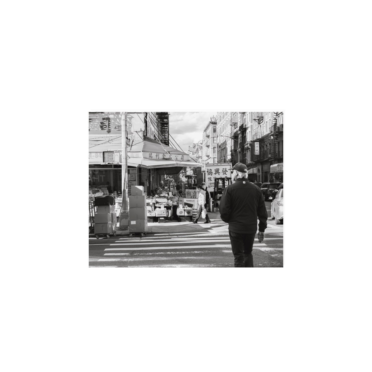 Chinatown New York NYC Street wall art 8 x 10 in unframed fine art canvas