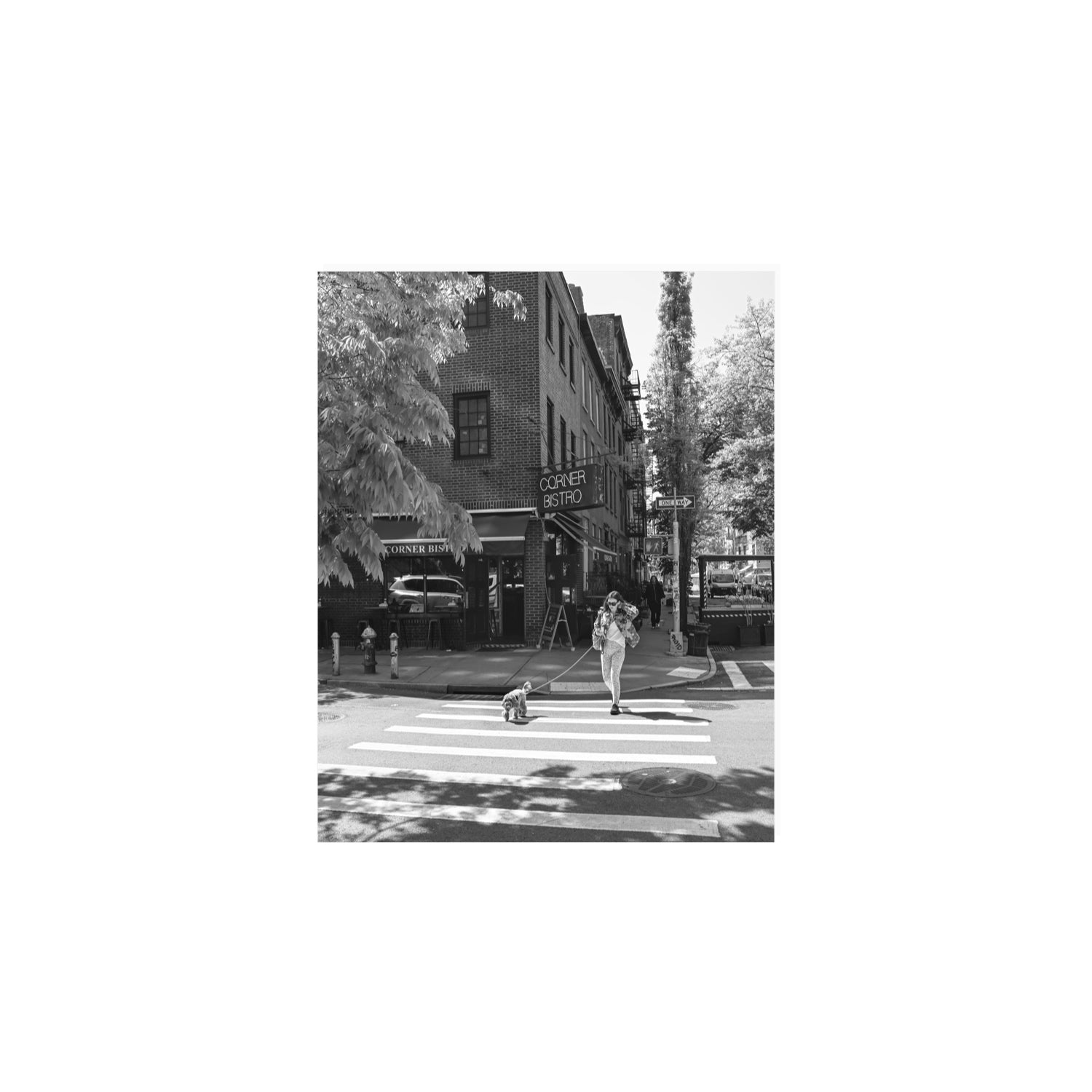 Sunlit Stroll New York NYC Black & White wall art 8 x 10 in unframed fine art canvas