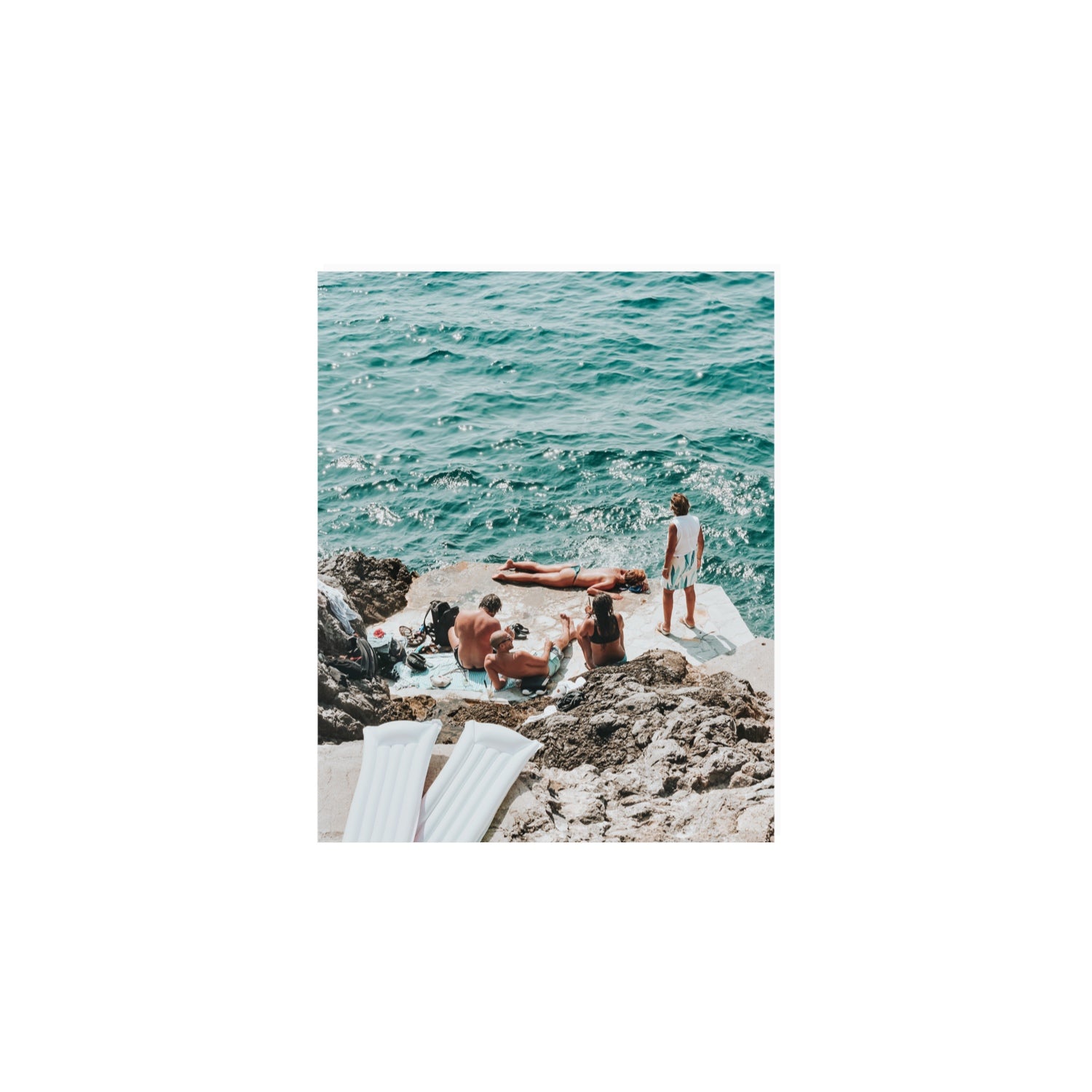 Gli Amici Praiano Amalfi Coast coastal wall art 8 x 10 in unframed fine art canvas