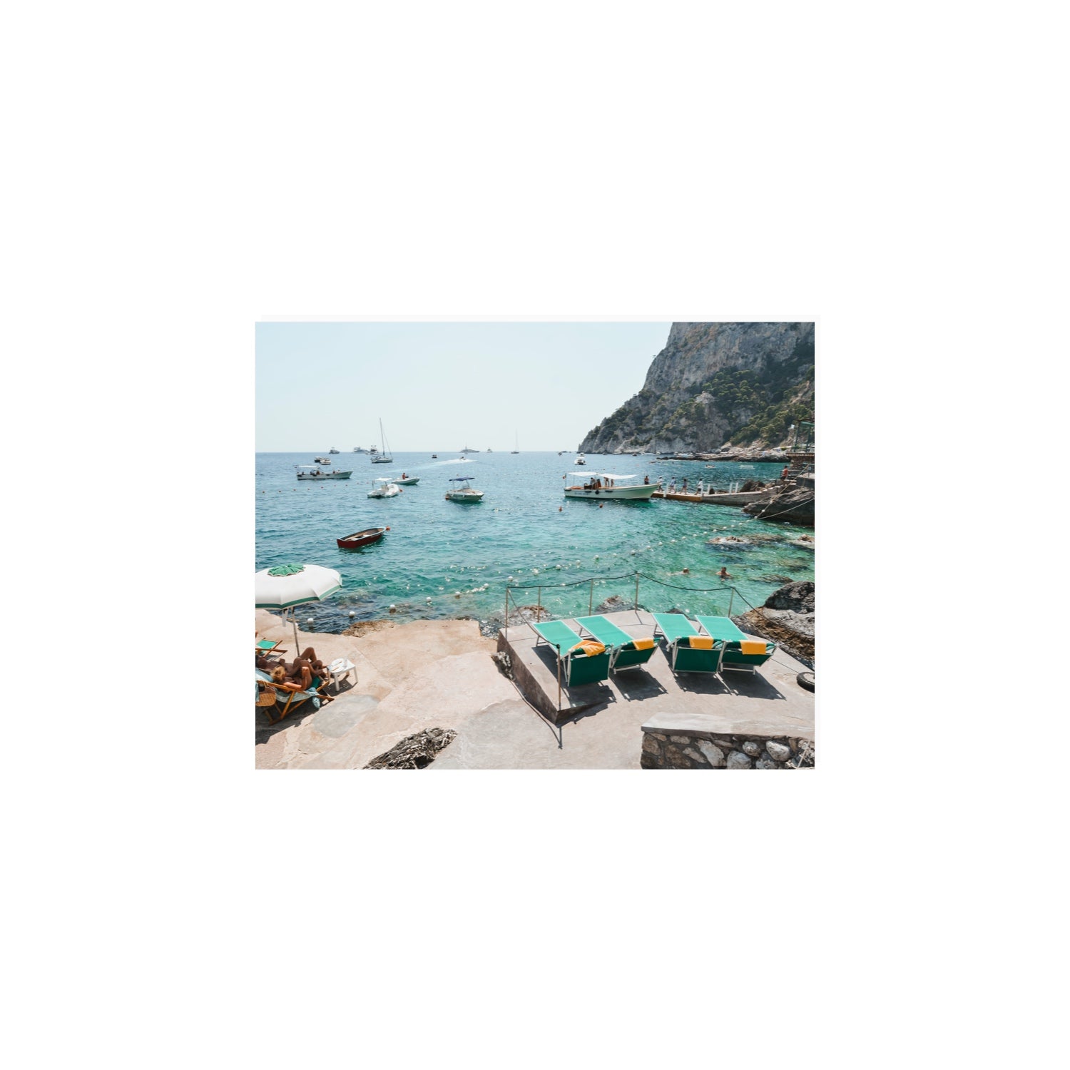 Save Me A Seat Capri Mediterranean wall art 8 x 10 in unframed fine art canvas