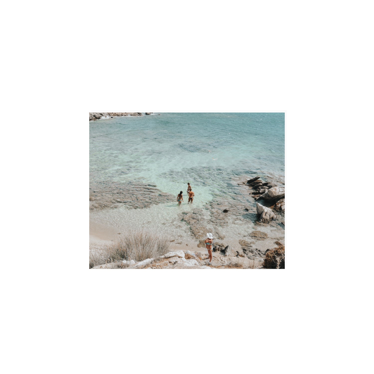 Easy On The Eyes Mykonos Greek island wall art 8 x 10 in unframed fine art canvas