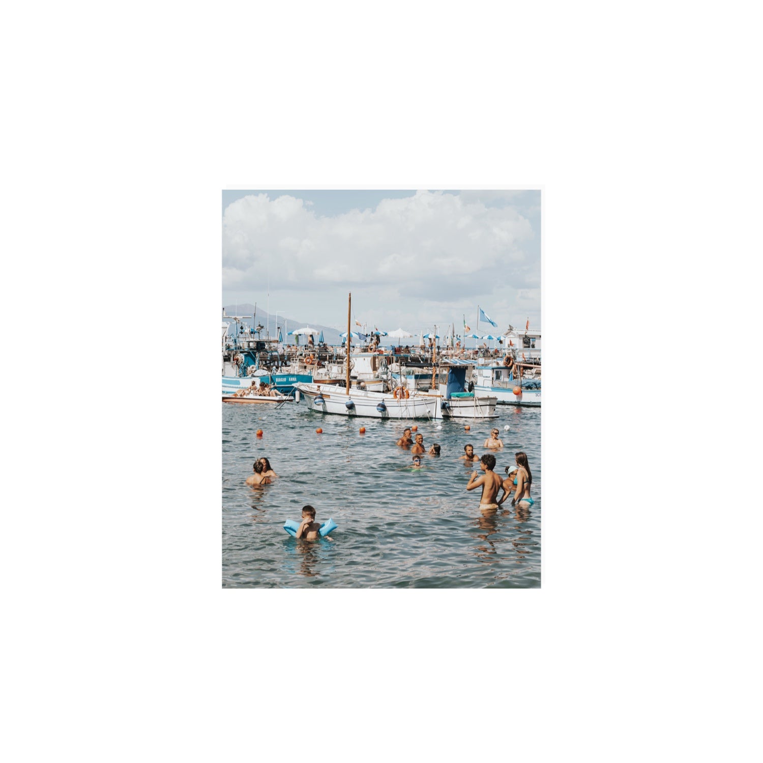 Vacanze Italiane Sorrento Italian coastal wall art 8 x 10 in unframed fine art canvas